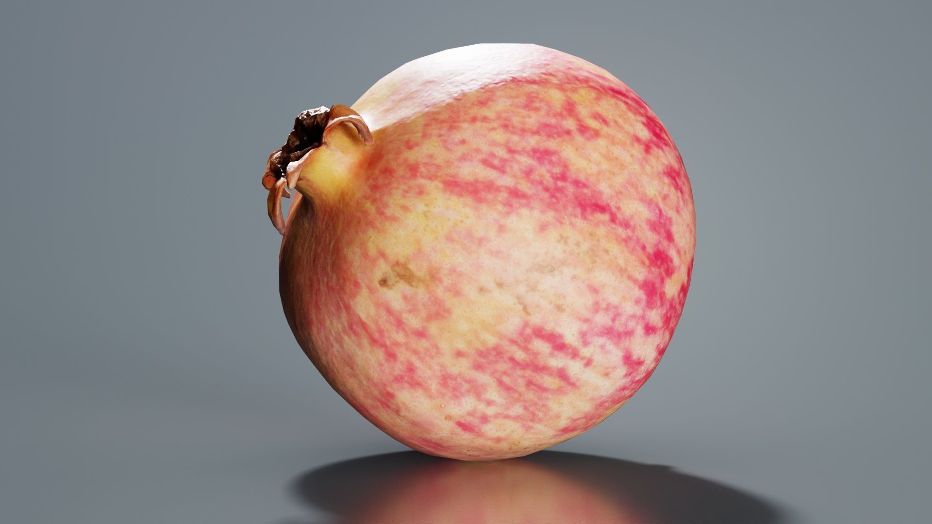 Pomegranate 2 Low-poly 3D model_6