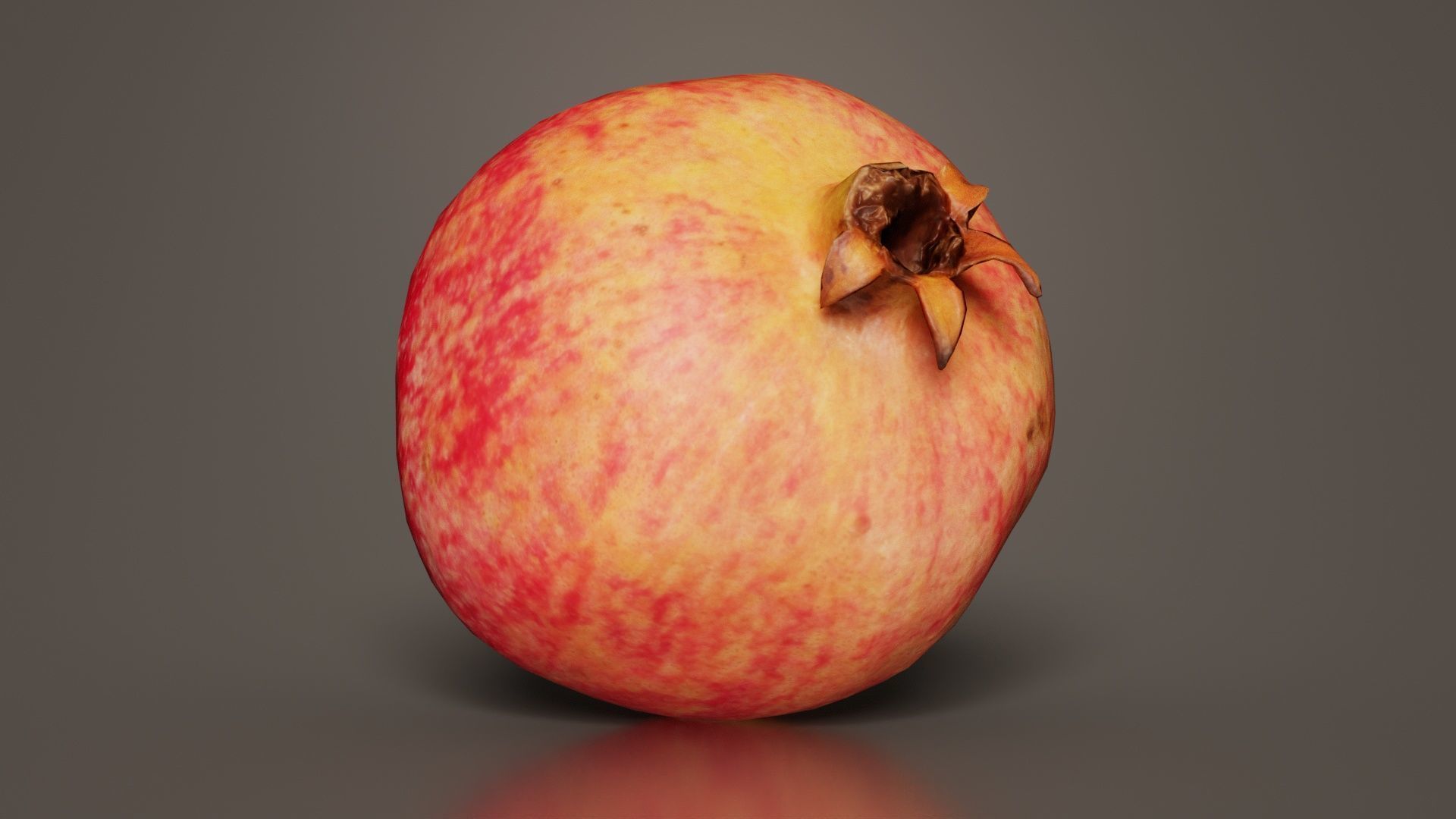 Pomegranate 2 Low-poly 3D model_3