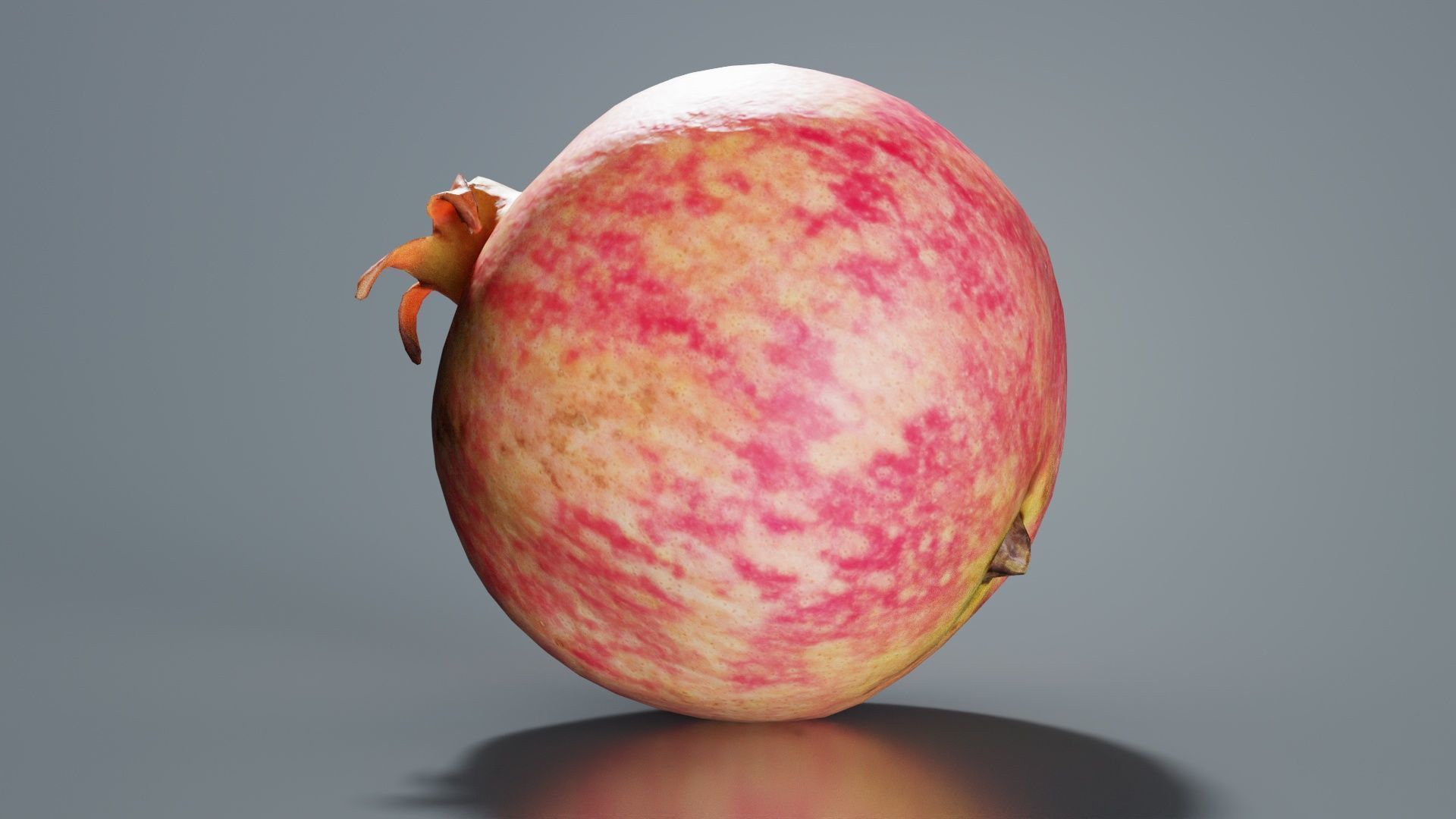 Pomegranate 2 Low-poly 3D model_5