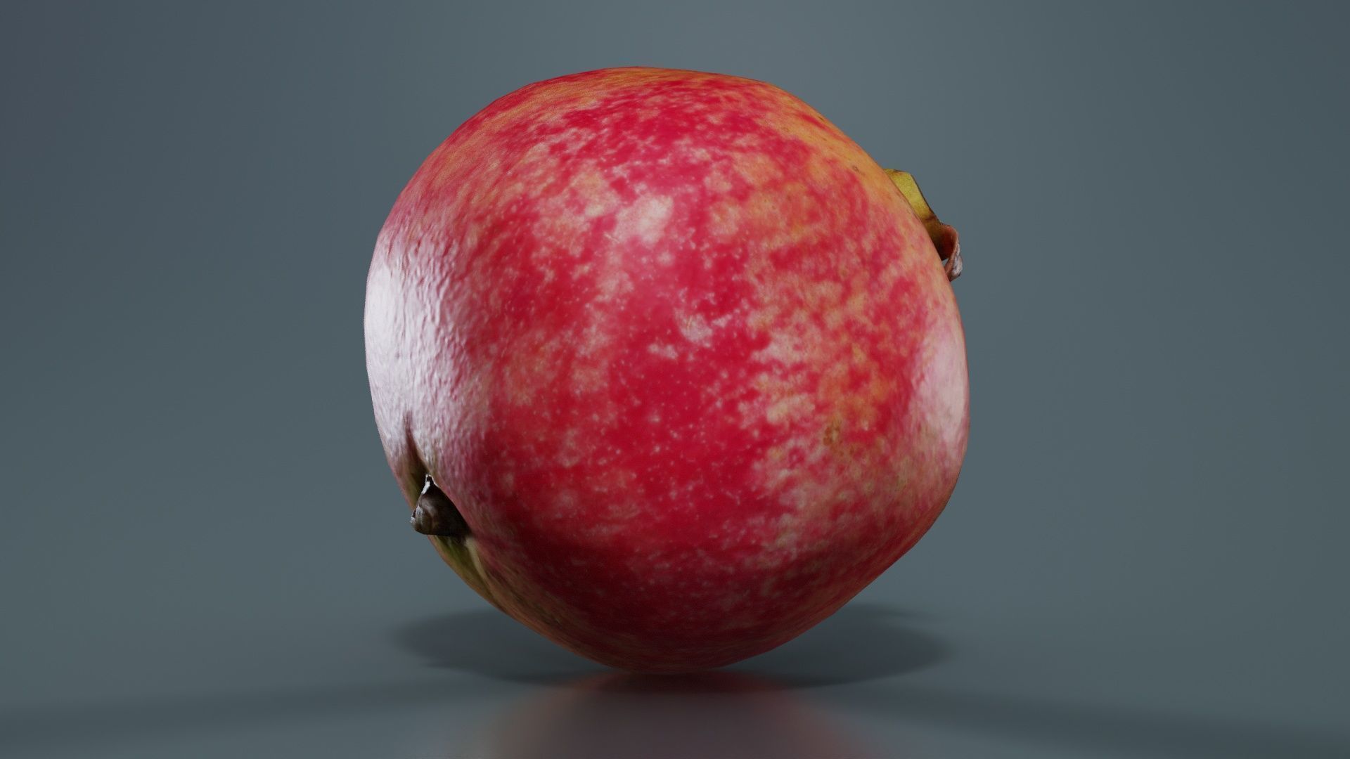 Pomegranate 2 Low-poly 3D model_2