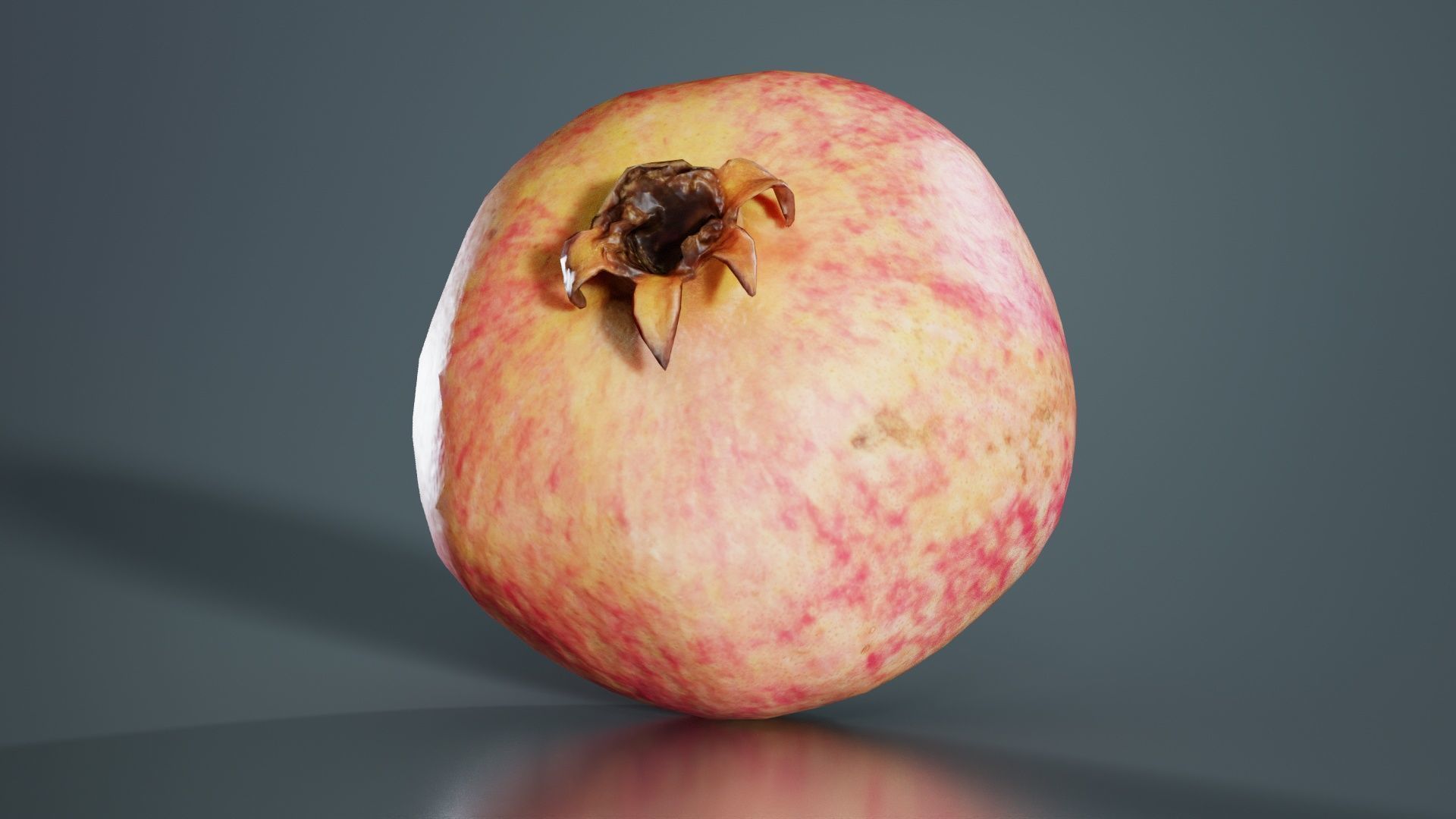 Pomegranate 2 Low-poly 3D model_8