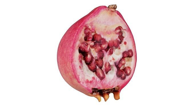 Pomegranate Half 1 Low-poly 3D model