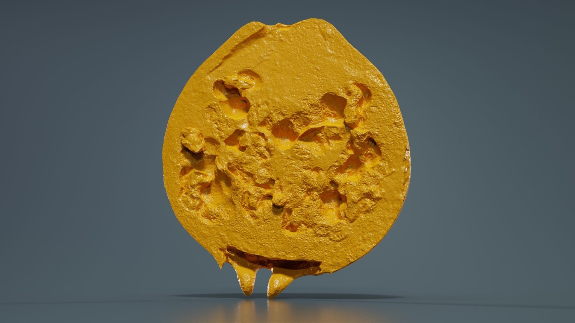 Pomegranate Half 2 Low-poly 3D model_12