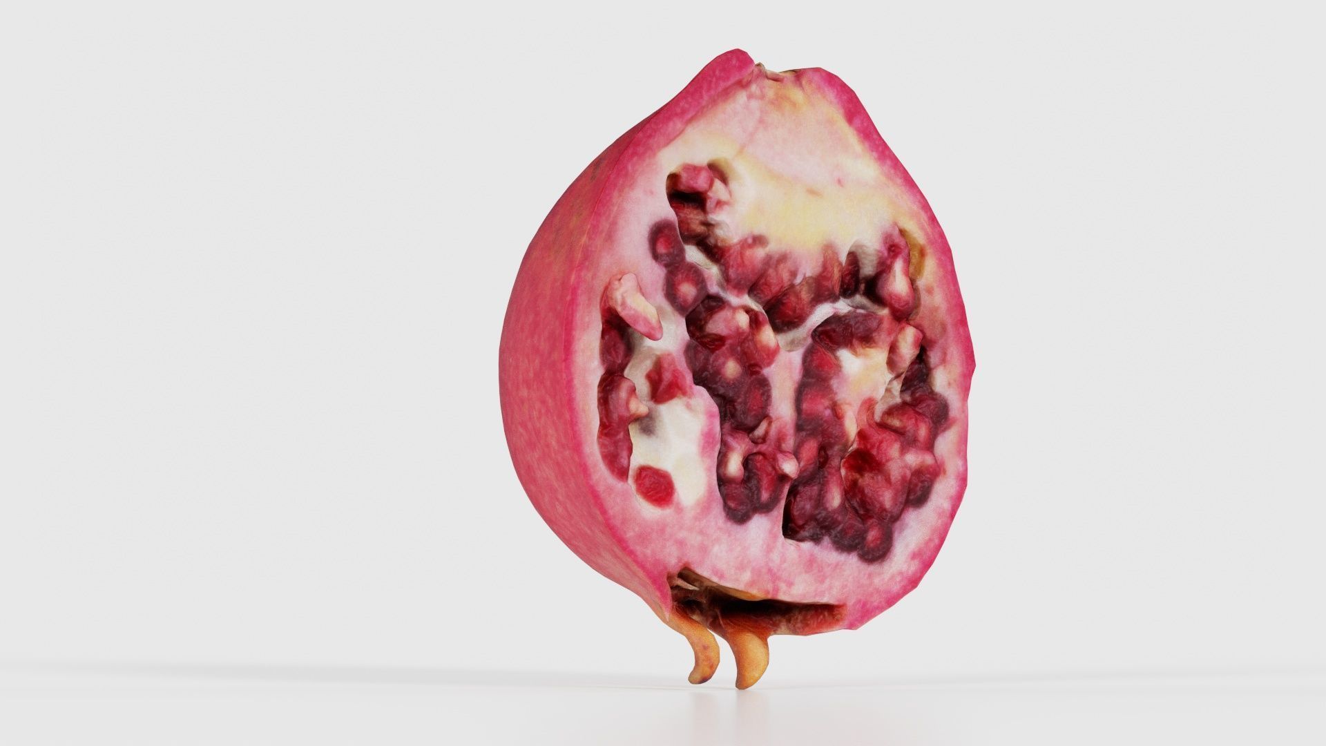 Pomegranate Half 2 Low-poly 3D model_17