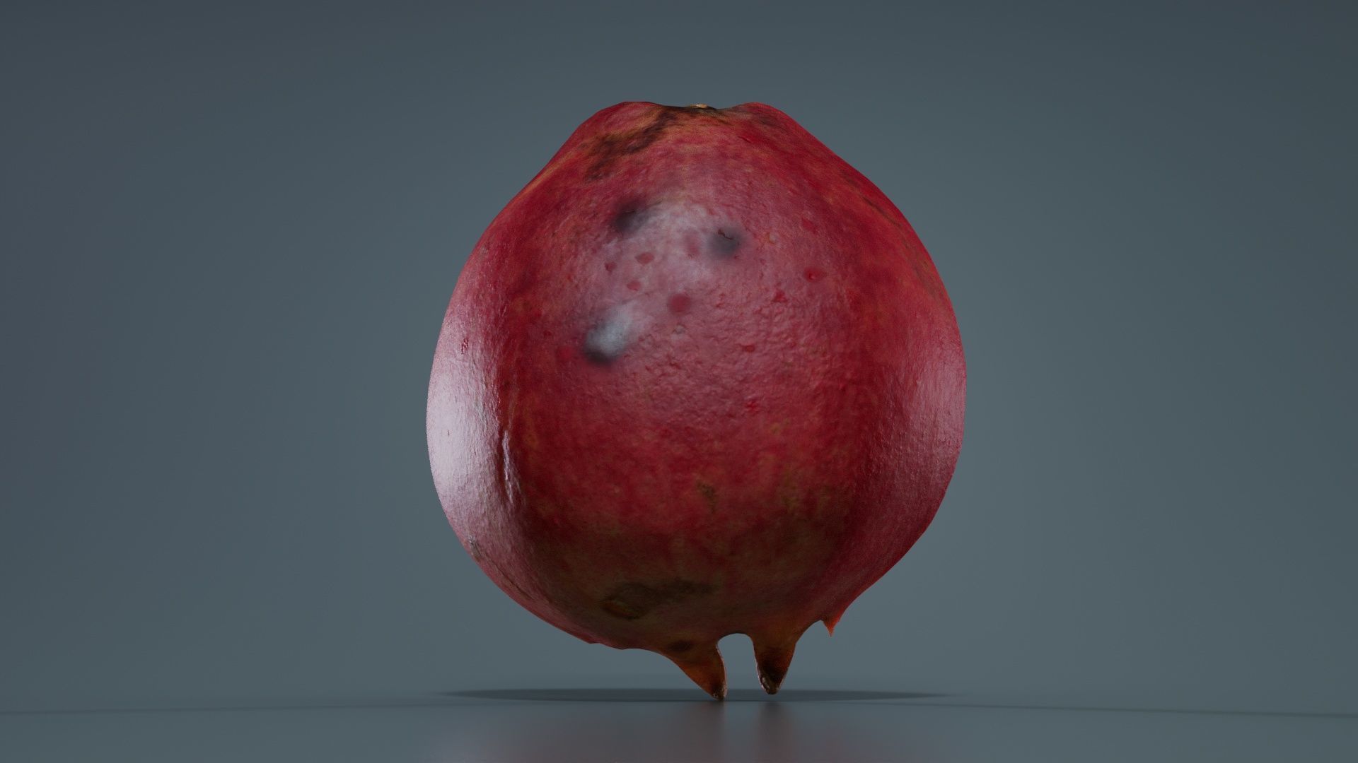 Pomegranate Half 2 Low-poly 3D model_6