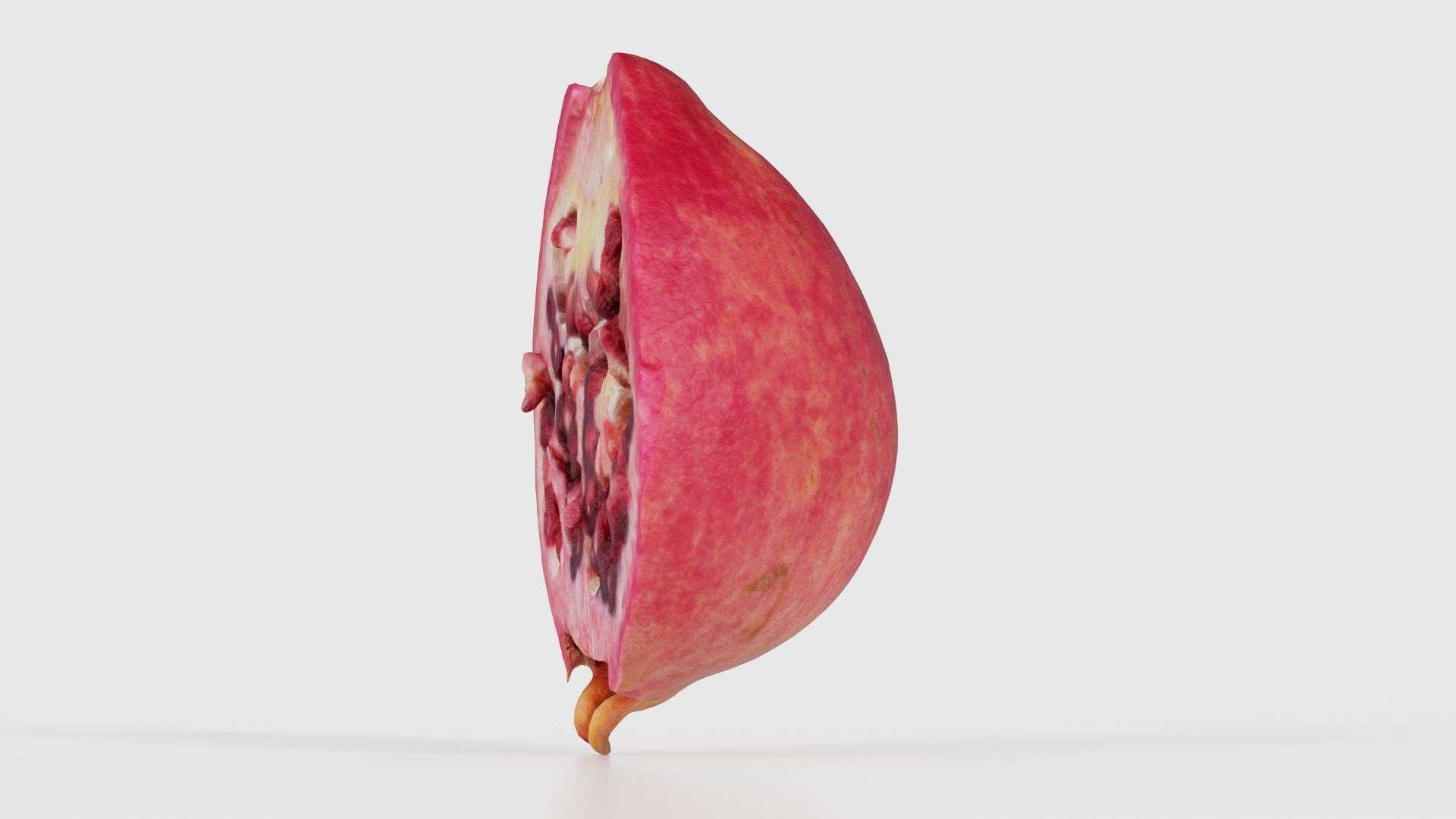 Pomegranate Half 2 Low-poly 3D model_25