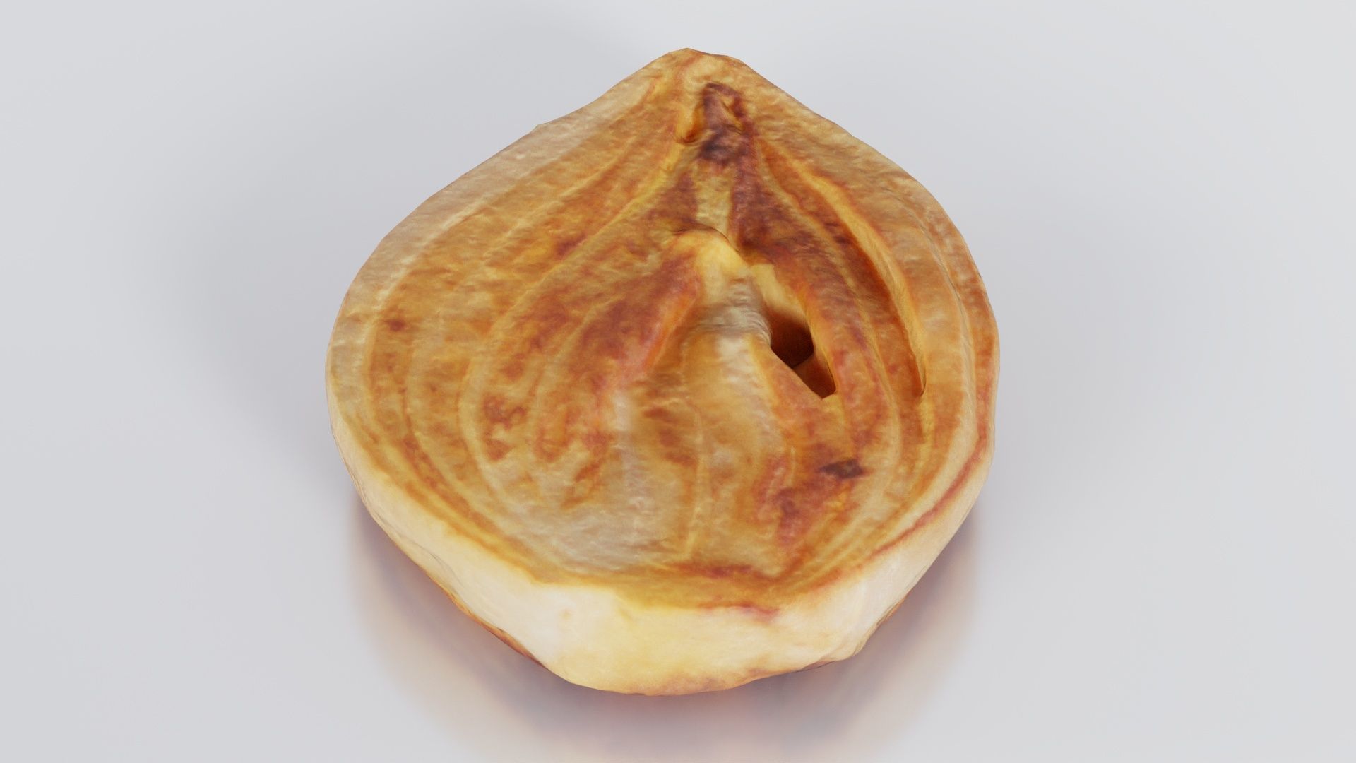 Onion Slice Baked Low-poly 3D model_7