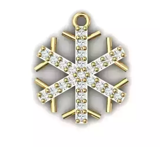 Snowflake pendant Free 3D print model