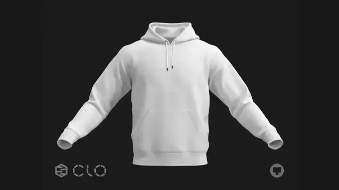 BASIC MALE HOODIE metahuman highpoly 3D model