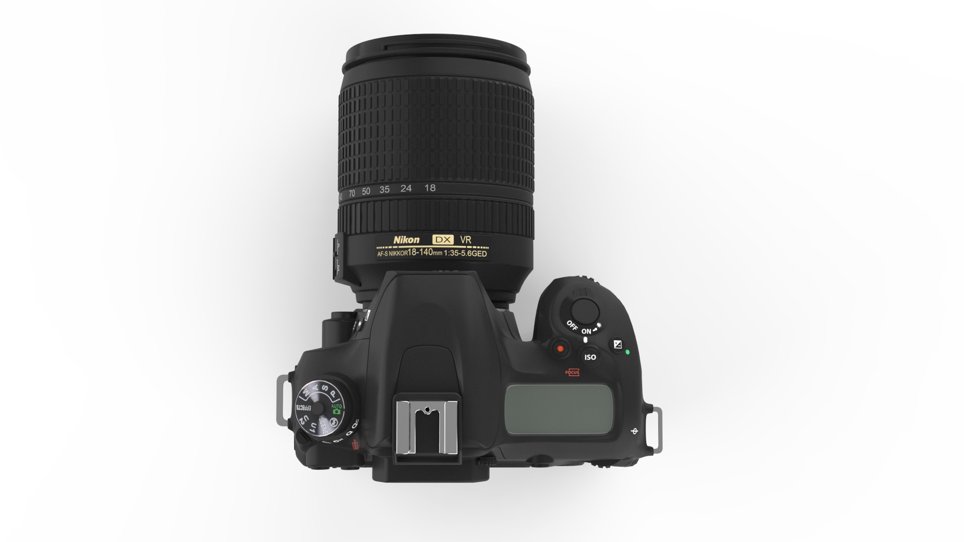 NIKON D7500 DSLR Camera Low-poly 3D model_5