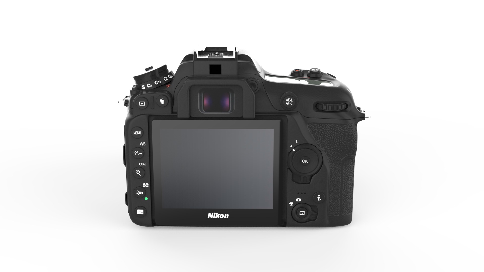NIKON D7500 DSLR Camera Low-poly 3D model_3