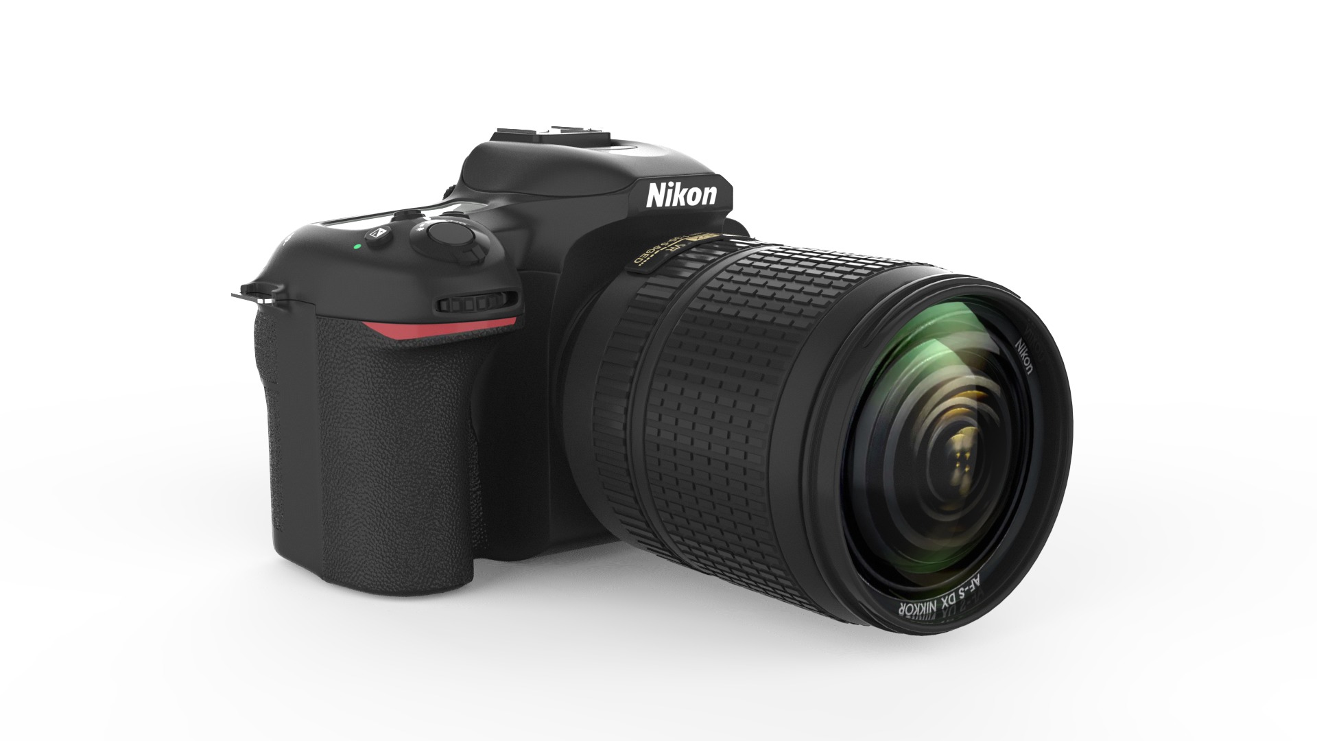 NIKON D7500 DSLR Camera Low-poly 3D model_4