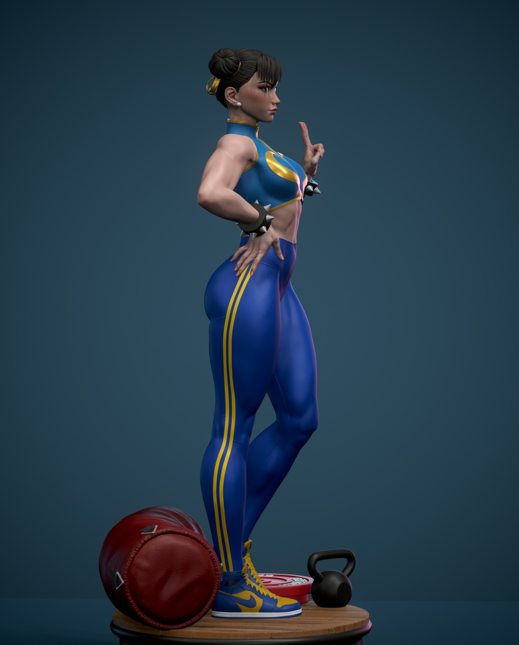 Chun-Li statue for 3d printing 3D print model_4