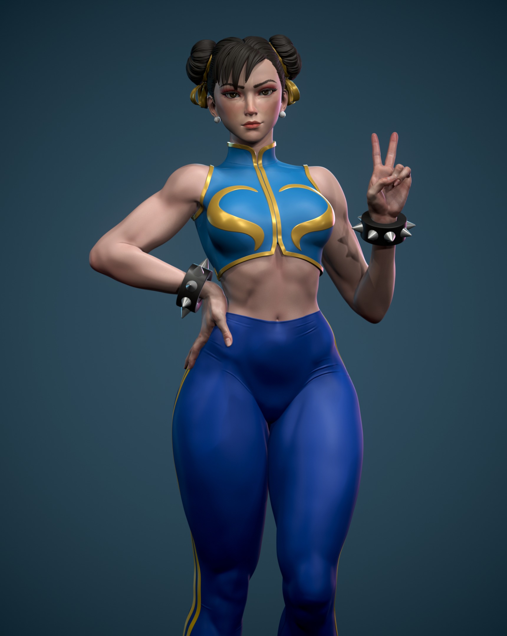 Chun-Li statue for 3d printing 3D print model_8