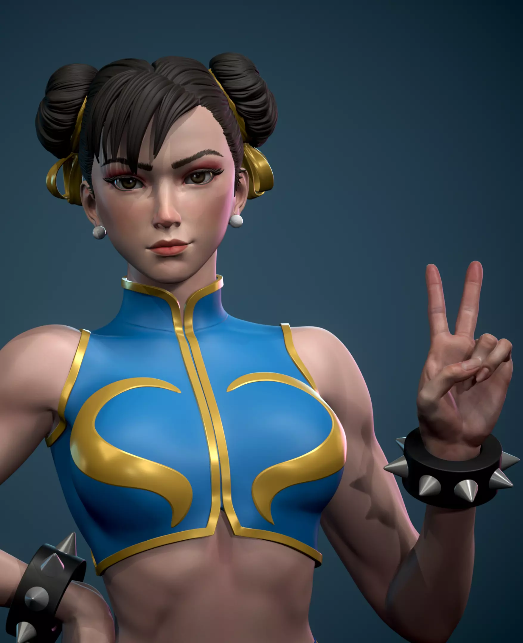 Chun-Li statue for 3d printing 3D print model_0