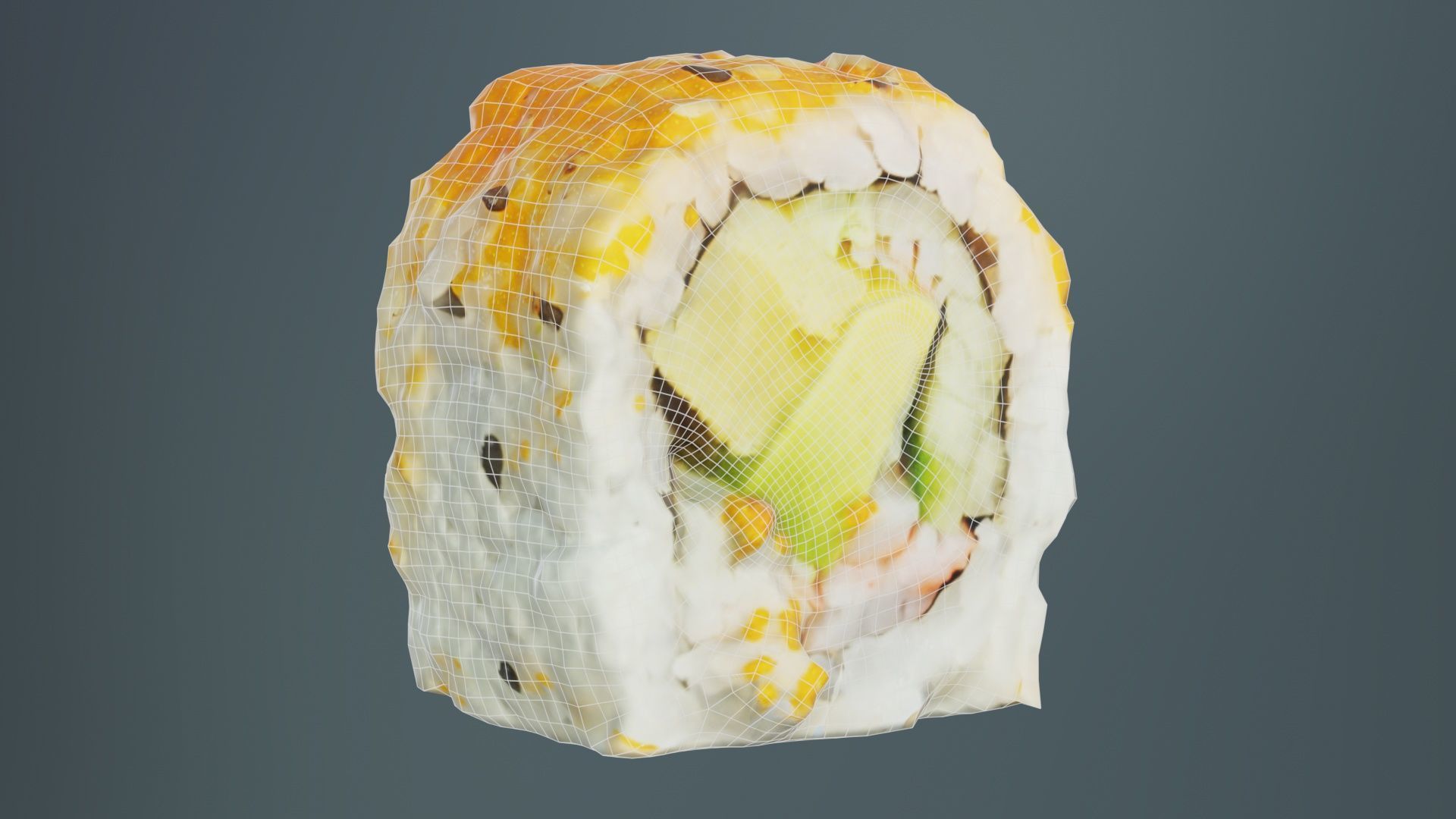 Sushi 02 Low-poly 3D model_9