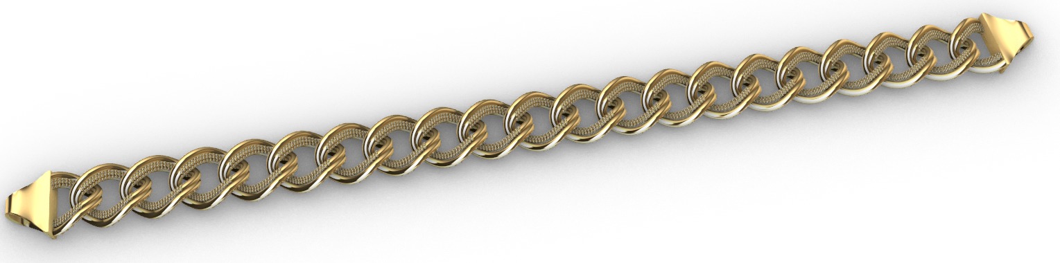 Gold bracelet chains new collection 31-32 3D print model 3D print model_10