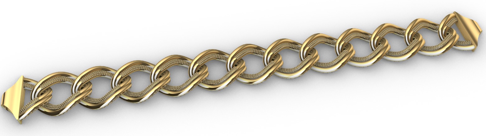 Gold bracelet chains new collection 31-32 3D print model 3D print model_18