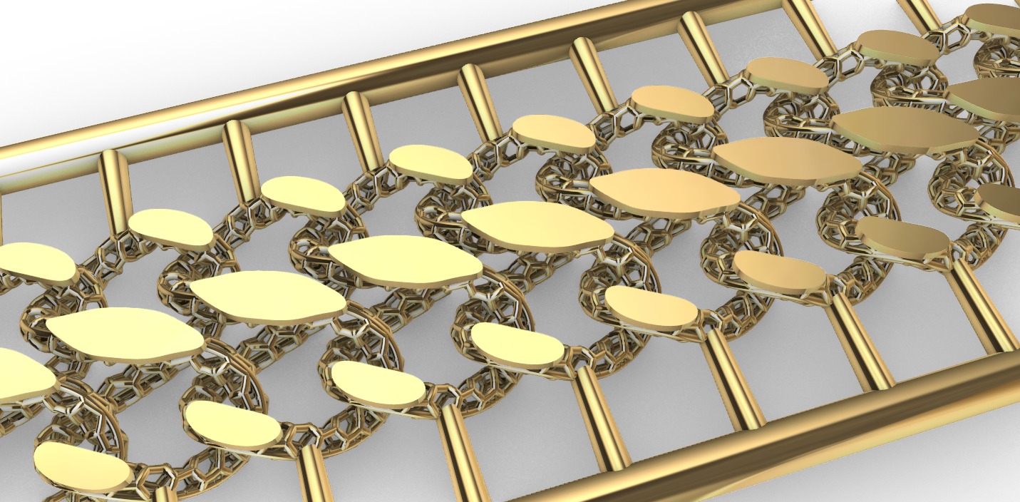 Gold bracelet chains new collection 31-32 3D print model 3D print model_2