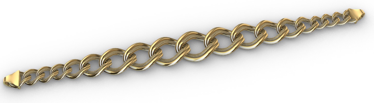 Gold bracelet chains new collection 31-32 3D print model 3D print model_1
