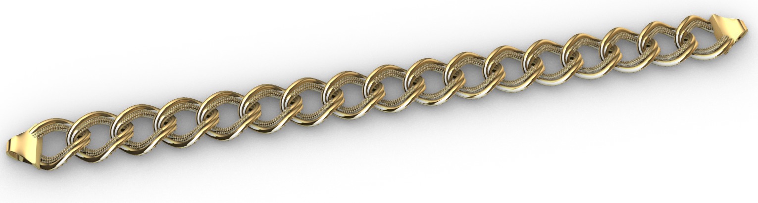 Gold bracelet chains new collection 31-32 3D print model 3D print model_12
