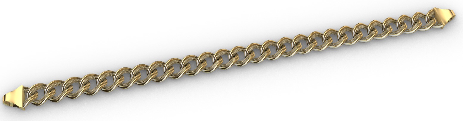 Gold bracelet chains new collection 31-32 3D print model 3D print model_7