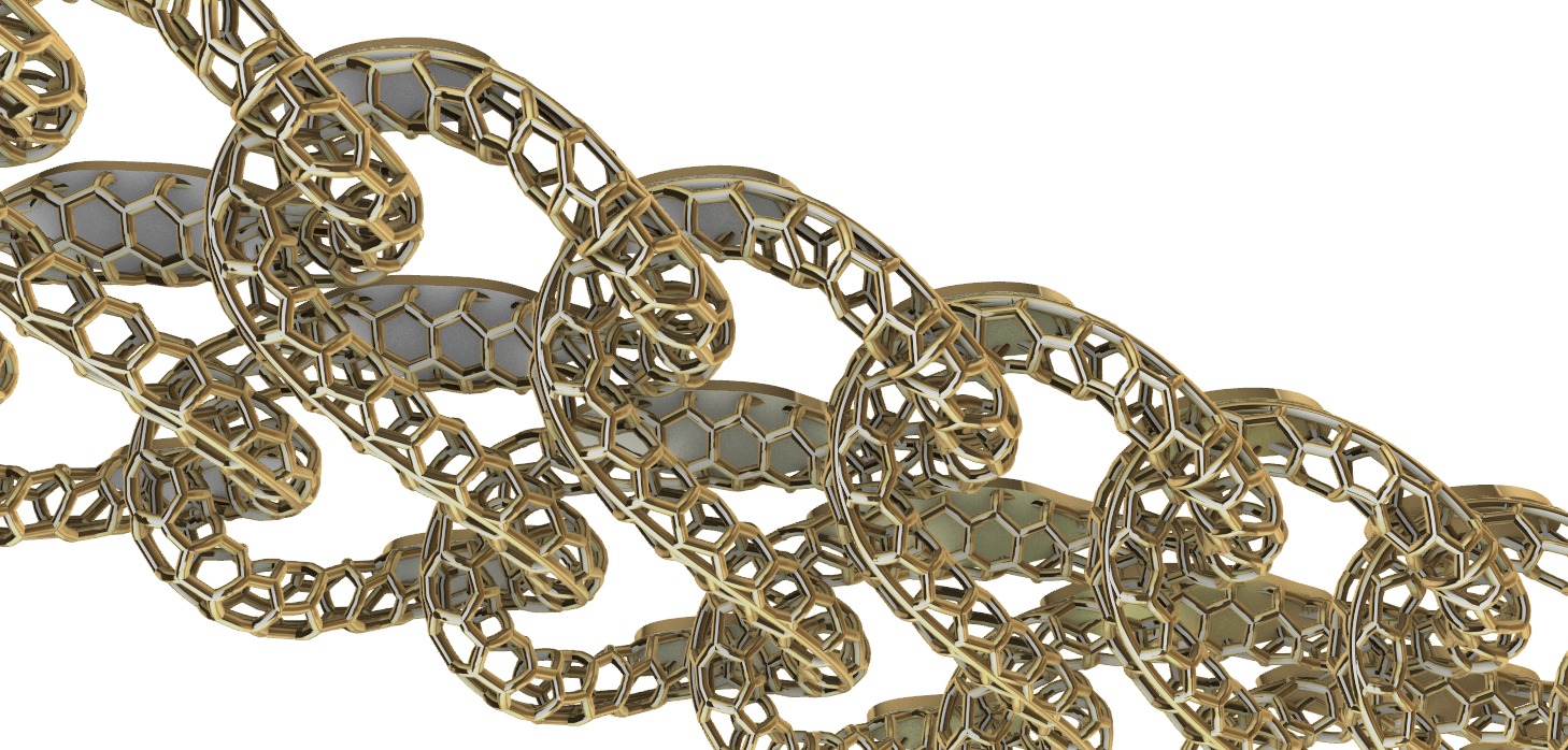 Gold bracelet chains new collection 31-32 3D print model 3D print model_6