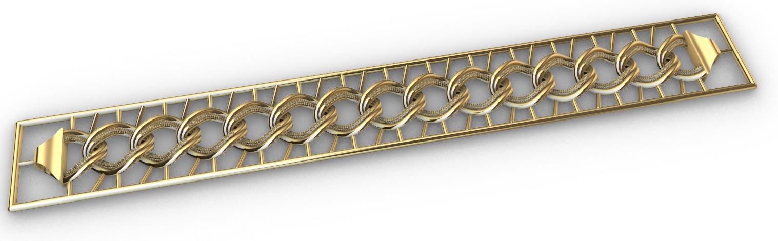 Gold bracelet chains new collection 31-32 3D print model 3D print model_13