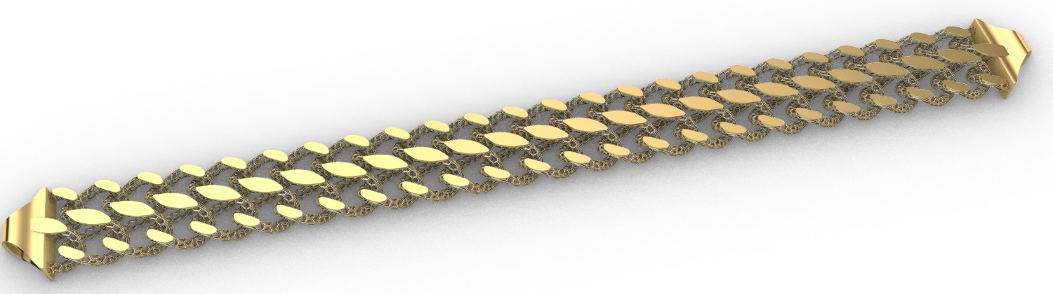 Gold bracelet chains new collection 31-32 3D print model 3D print model_5