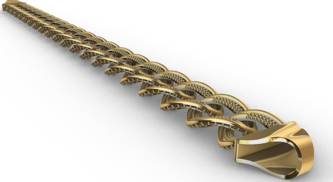 Gold bracelet chains new collection 31-32 3D print model 3D print model_11