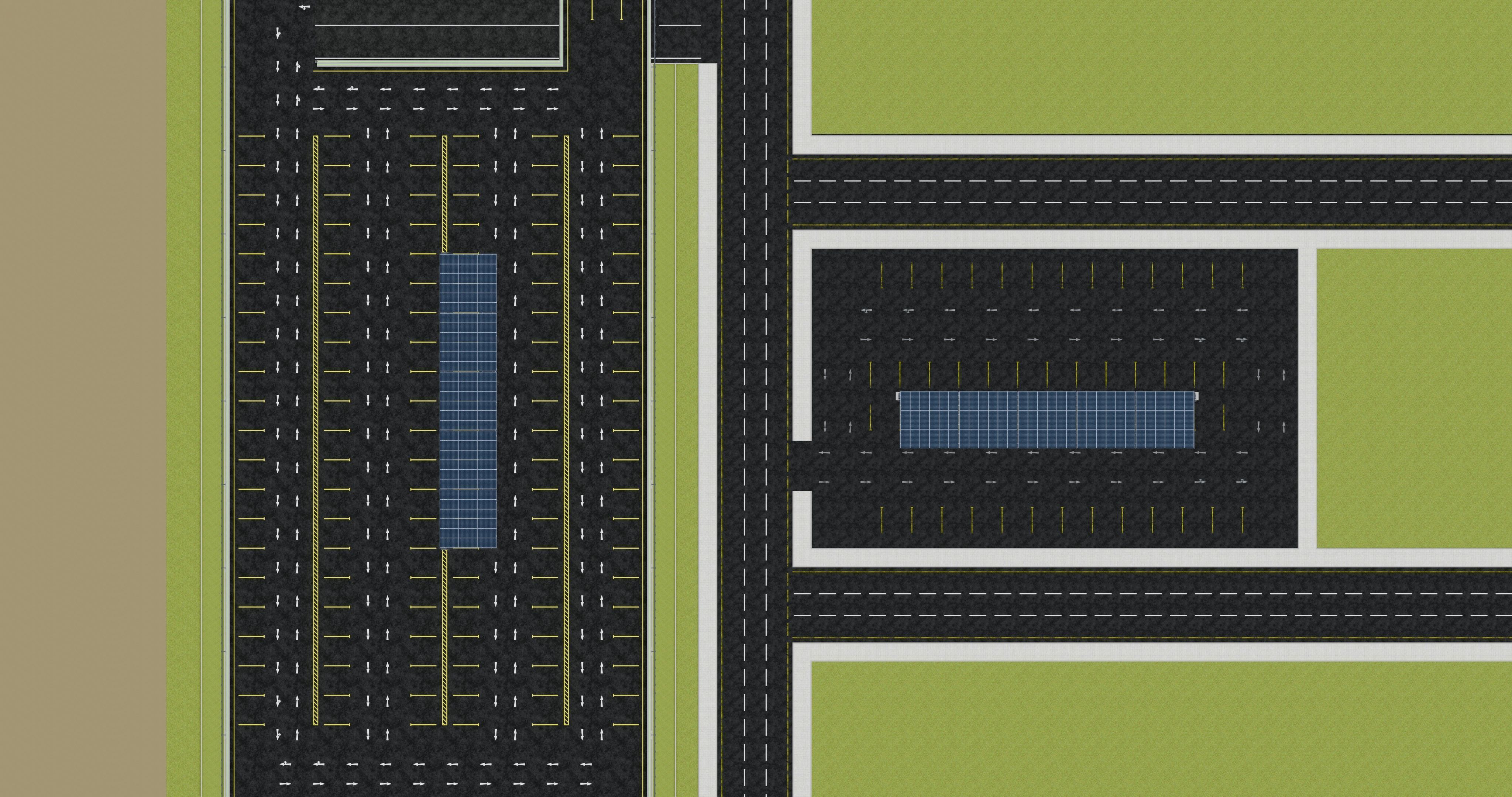 10 Cars L Type Modern Solar Carport 3D model_23