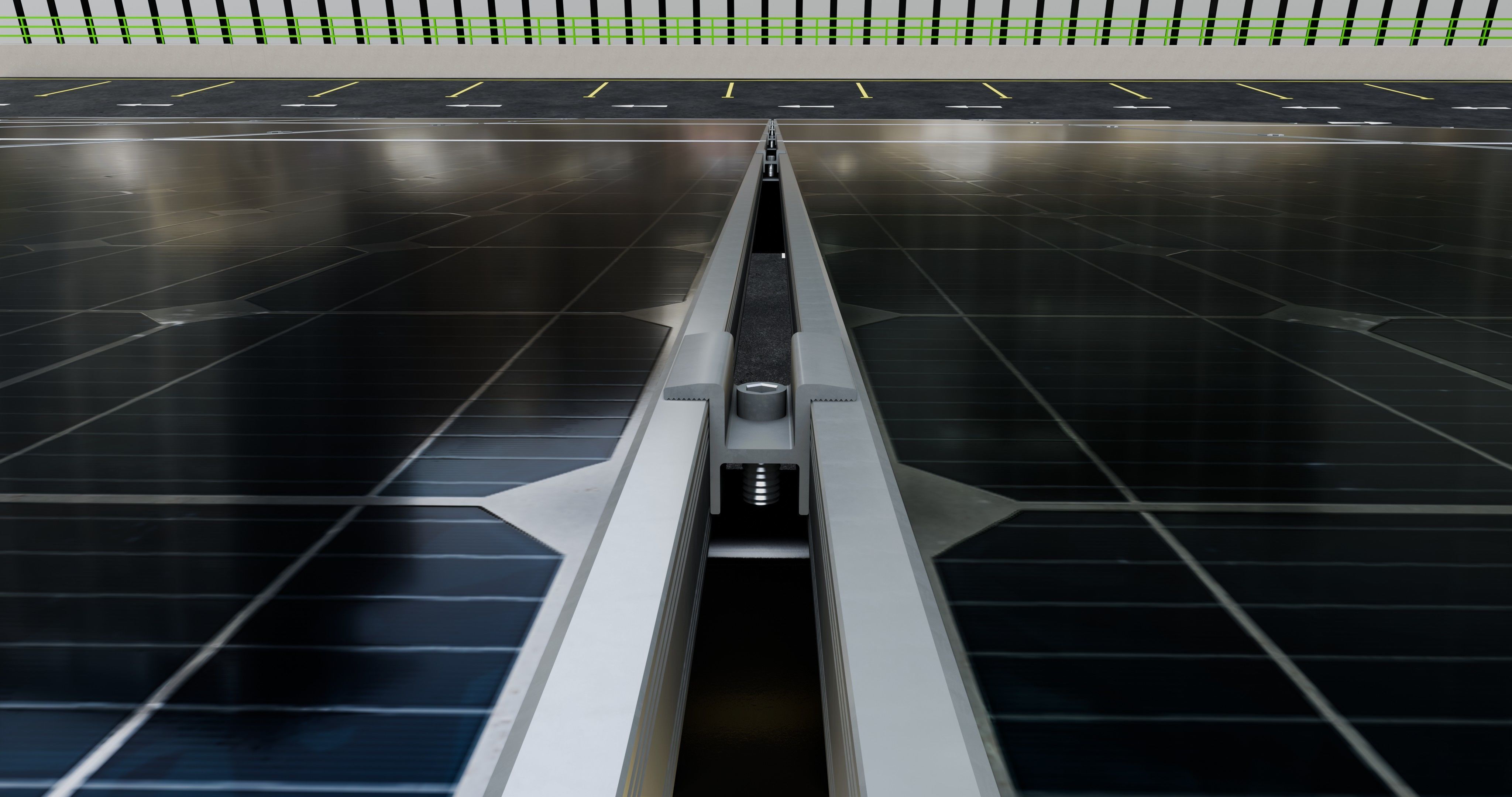 10 Cars L Type Modern Solar Carport 3D model_22