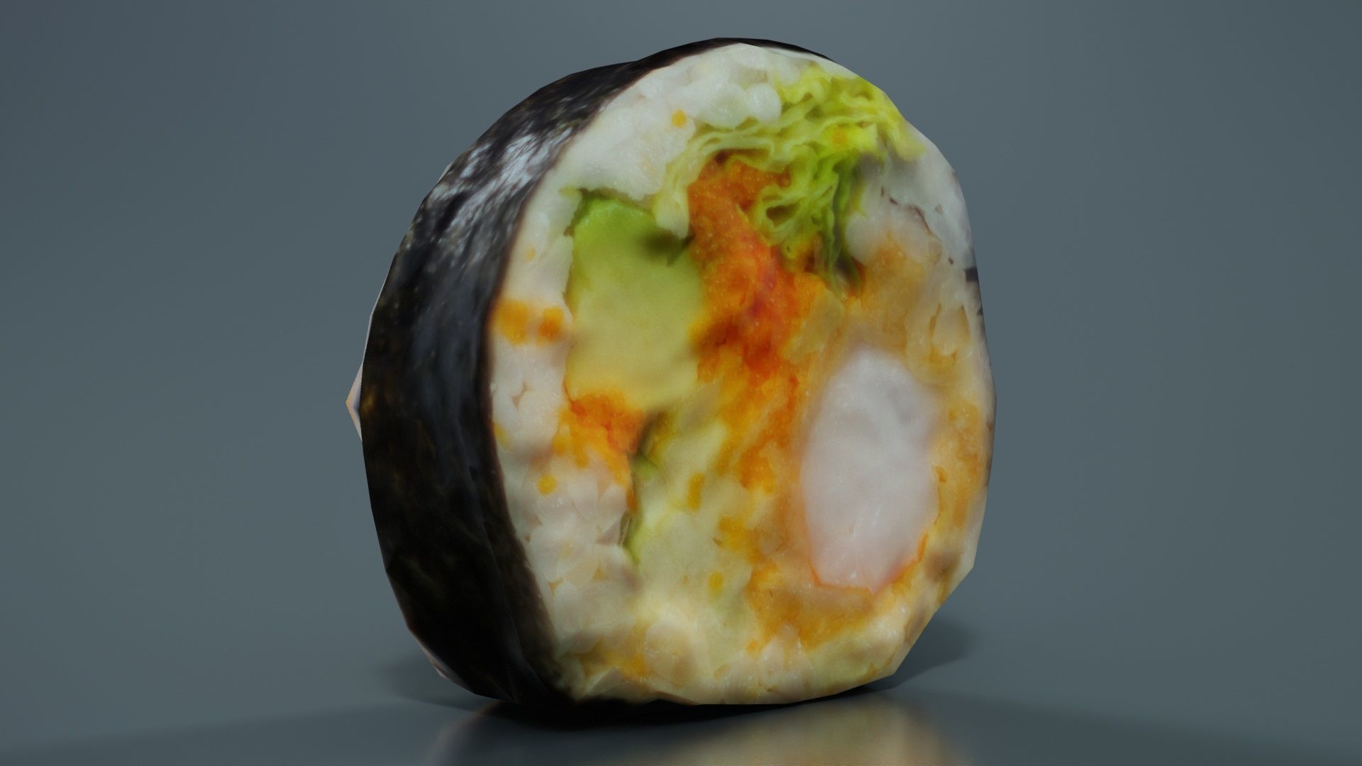 Sushi 06 Low-poly 3D model_6