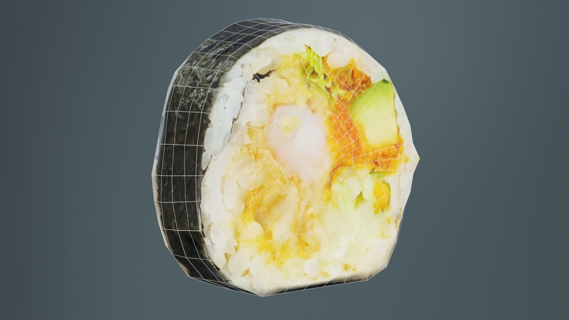 Sushi 06 Low-poly 3D model_10