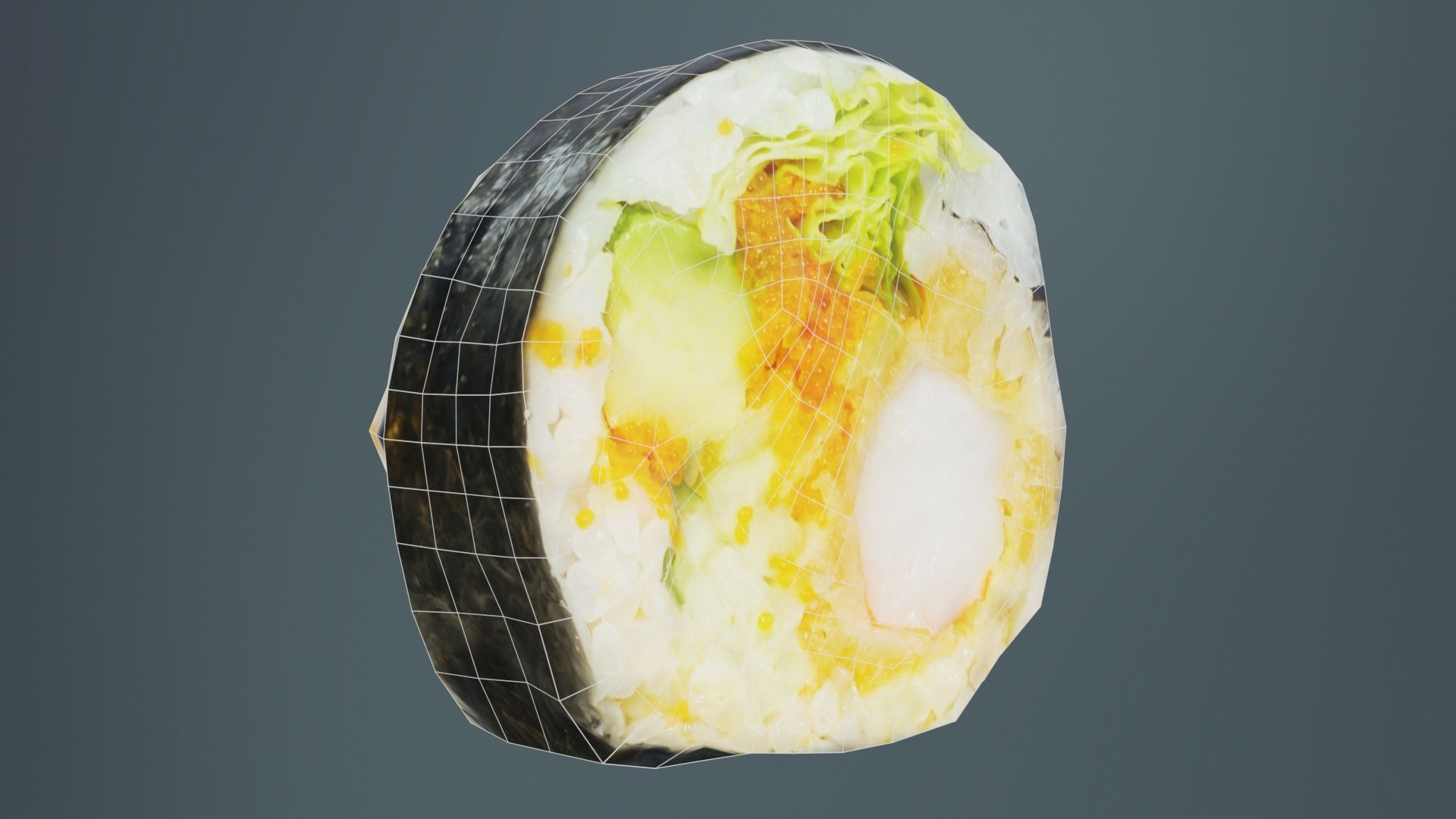 Sushi 06 Low-poly 3D model_9