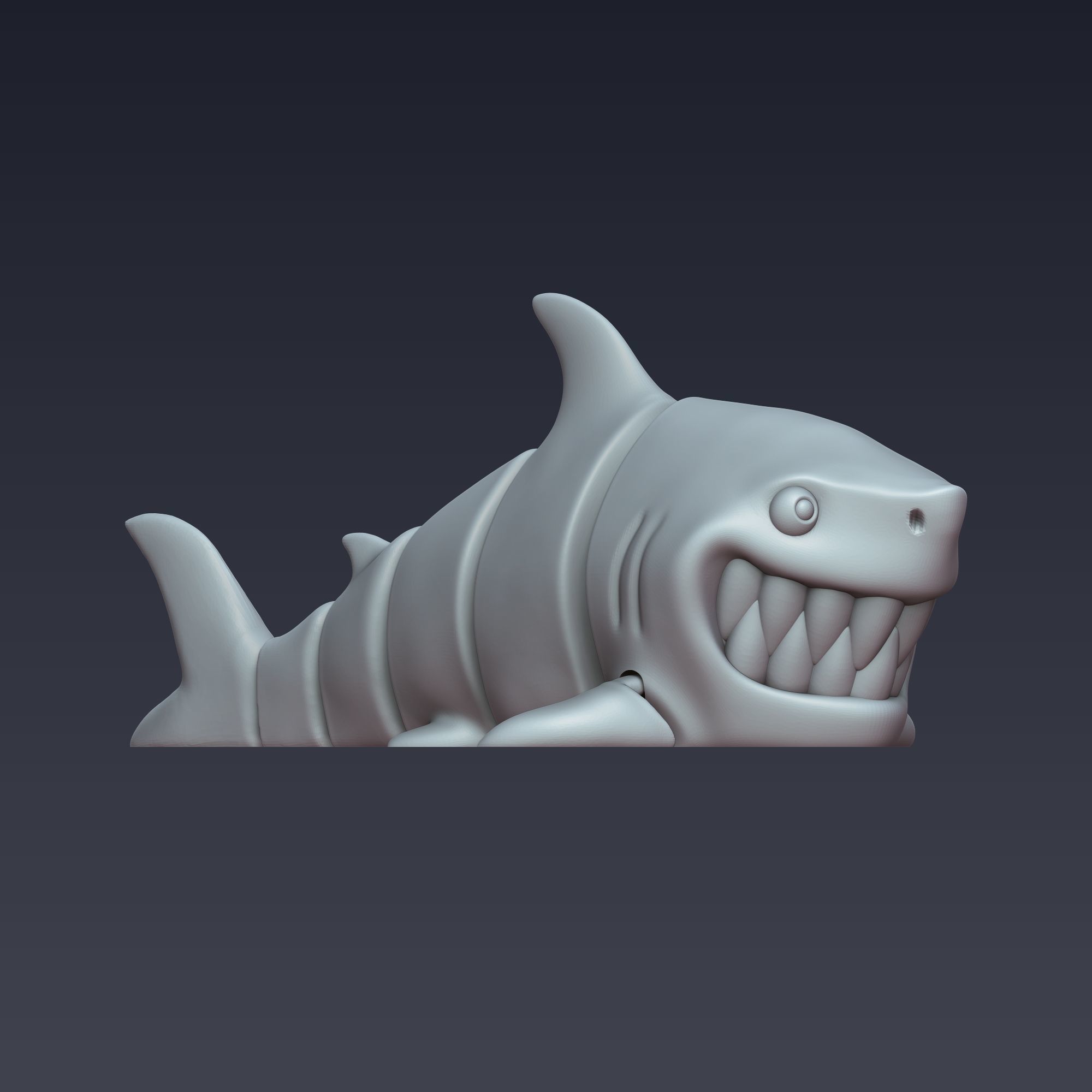 Shark Articulated 3d Print 3D print model_1