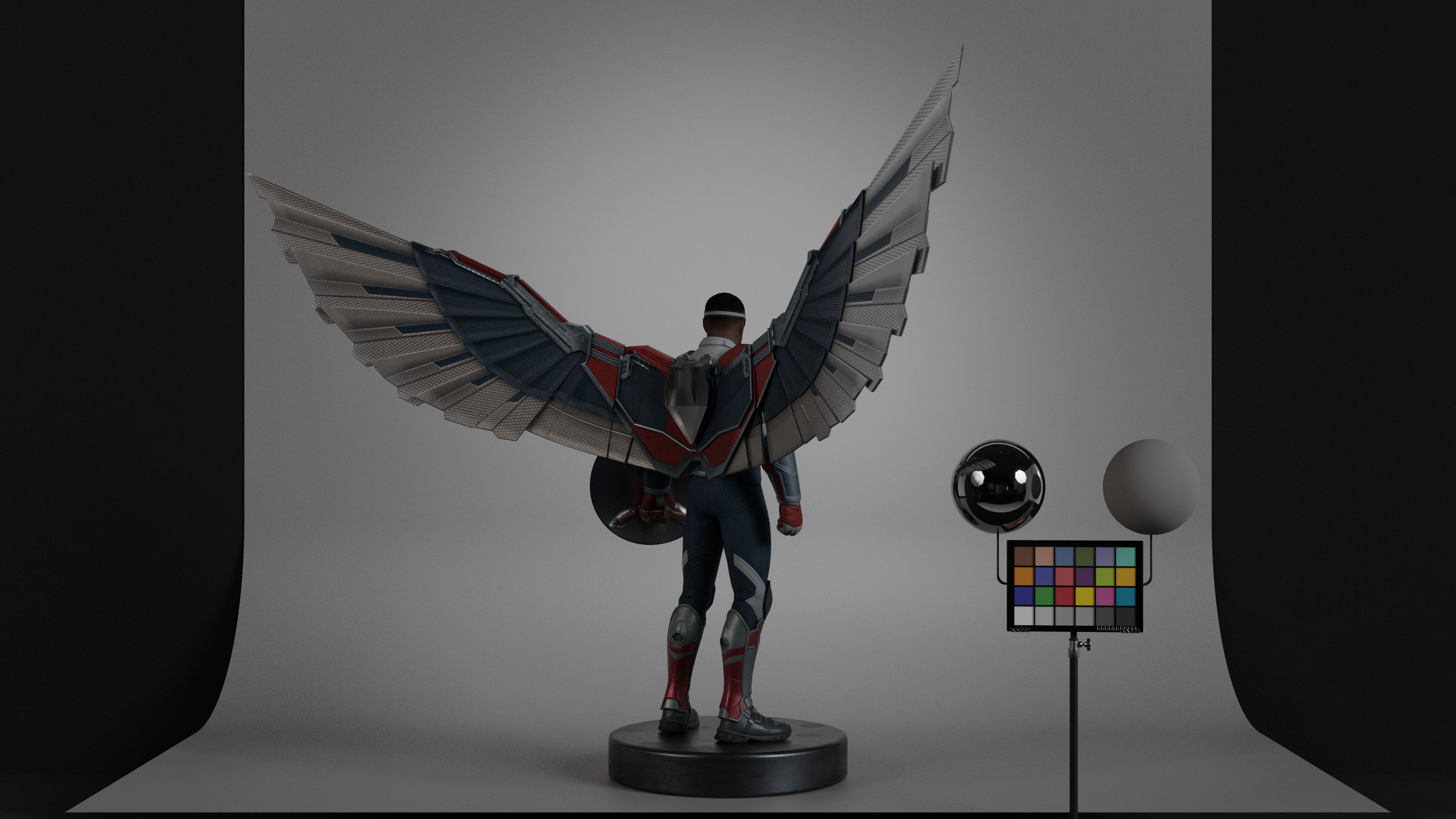 Captain America - Sam Wilson Low-poly 3D model_12