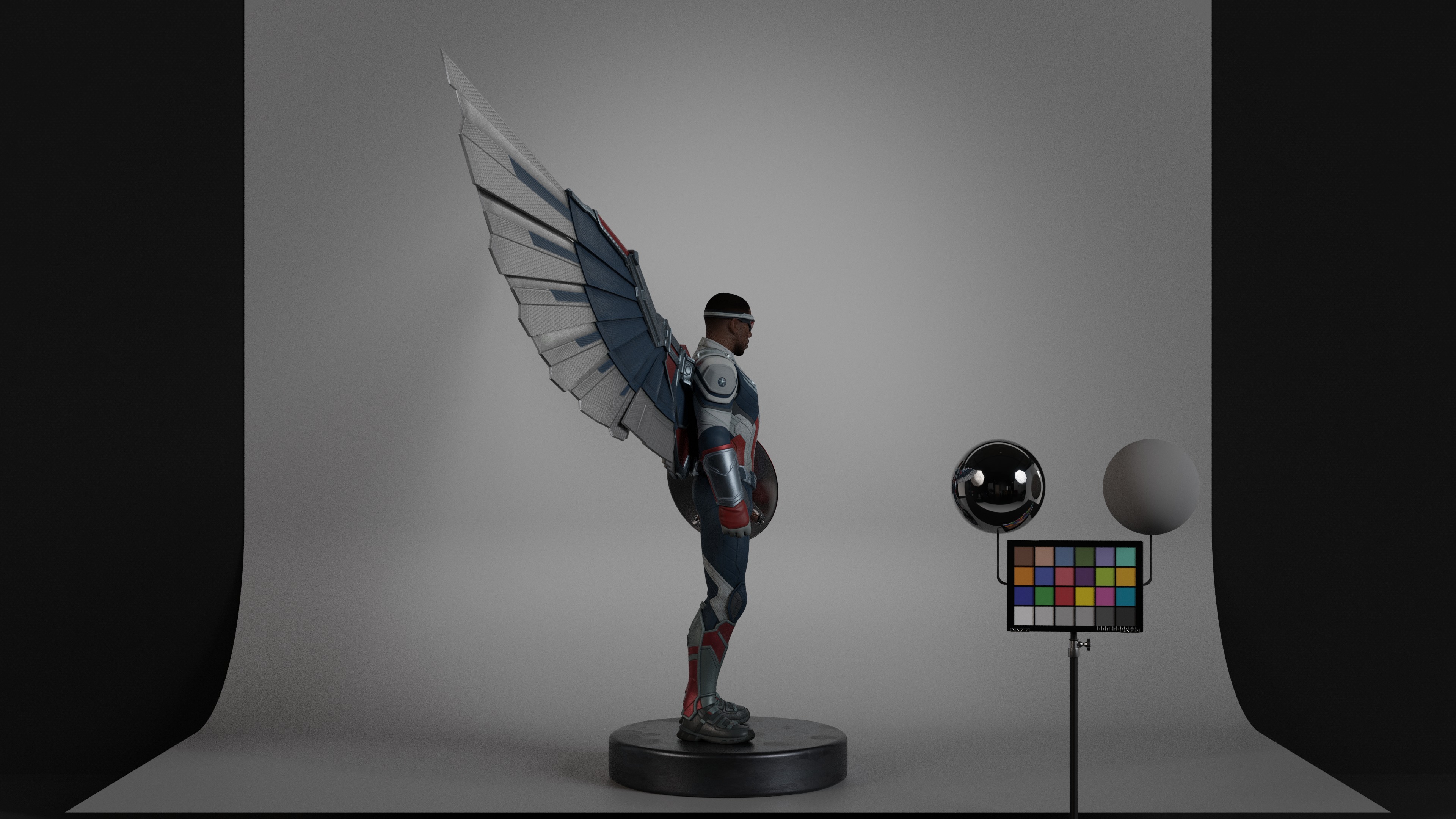 Captain America - Sam Wilson Low-poly 3D model_11