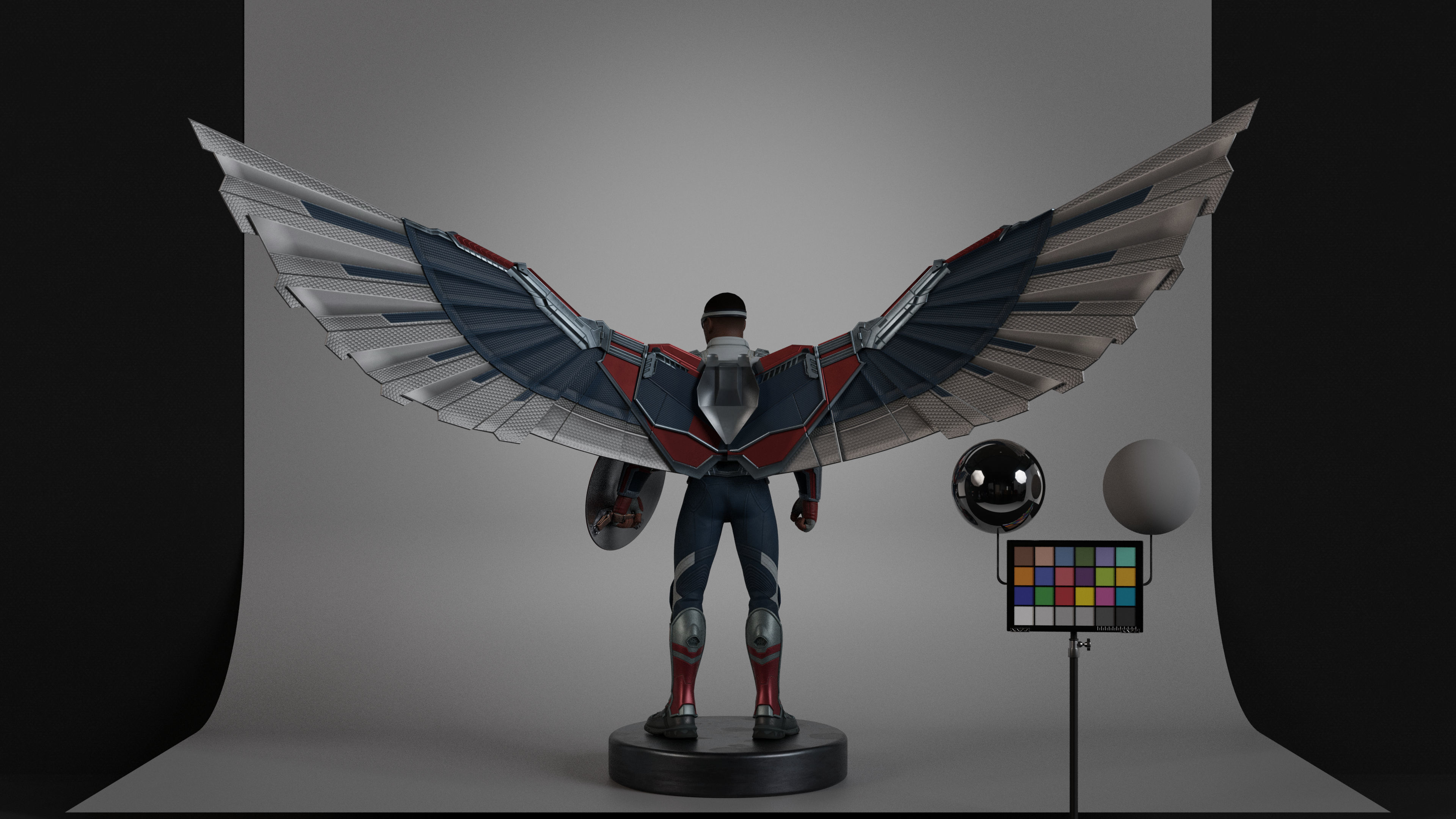 Captain America - Sam Wilson Low-poly 3D model_13