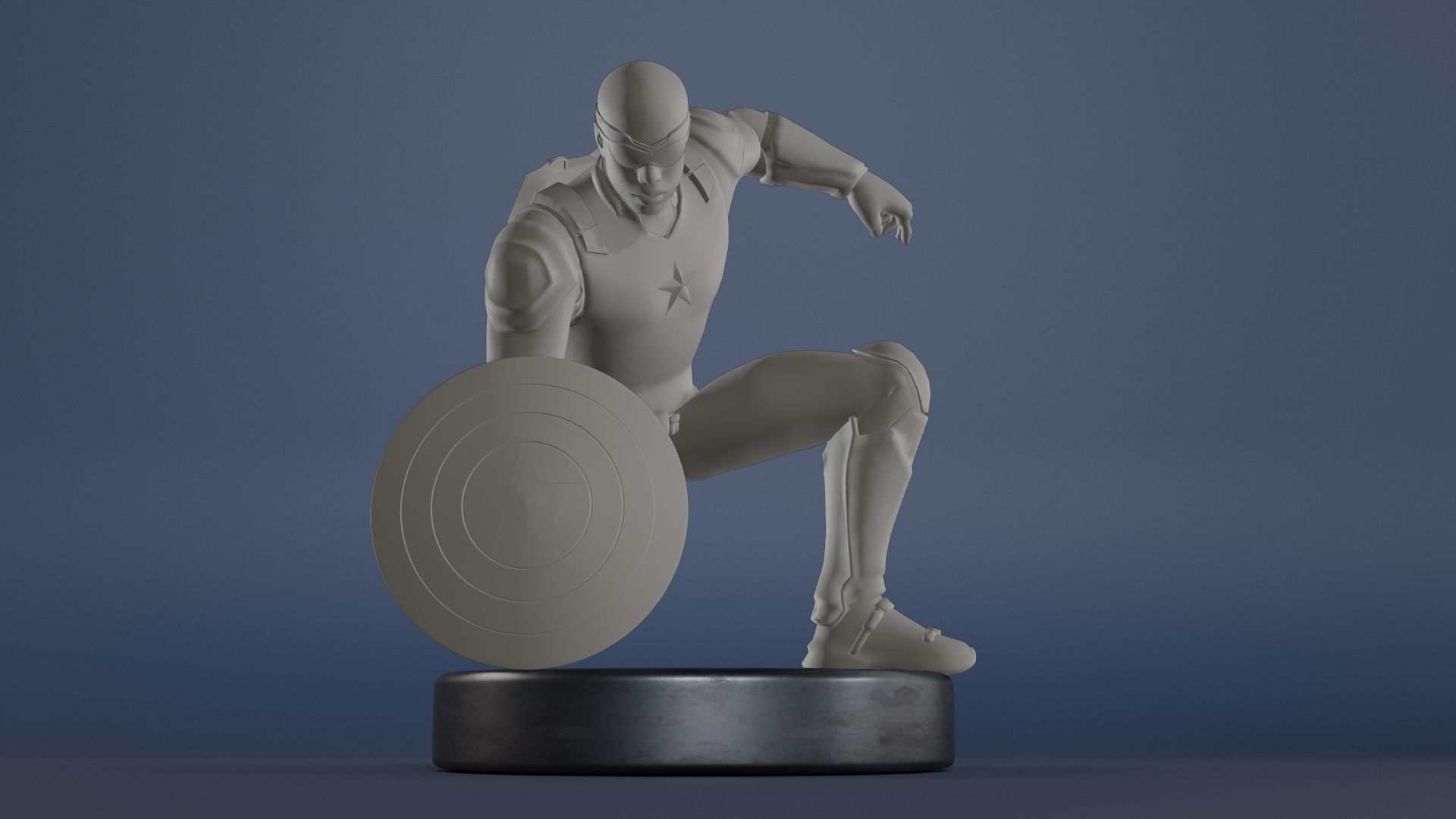 Captain America - Sam Wilson Low-poly 3D model_18