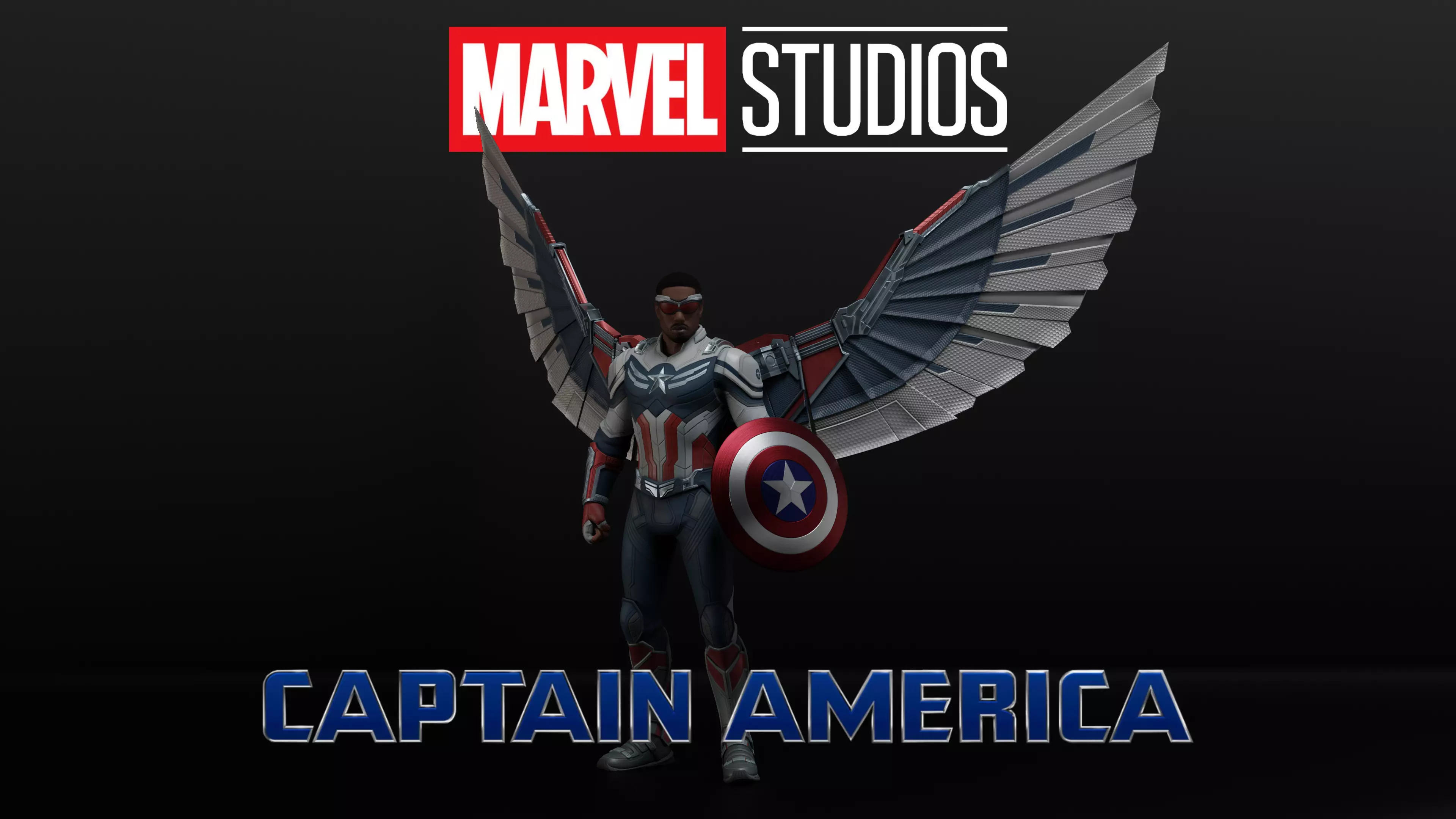 Captain America - Sam Wilson Low-poly 3D model_0