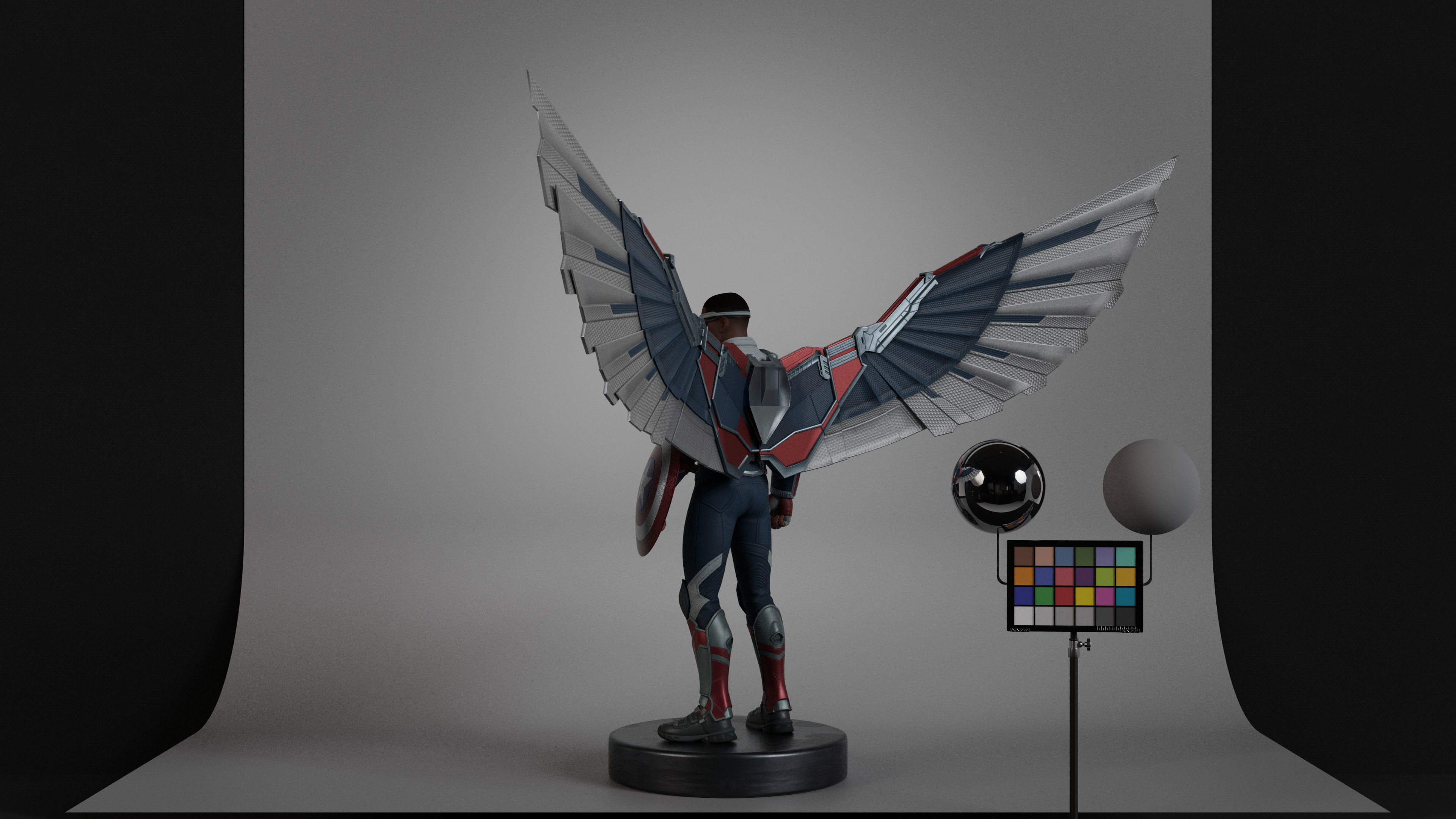 Captain America - Sam Wilson Low-poly 3D model_14