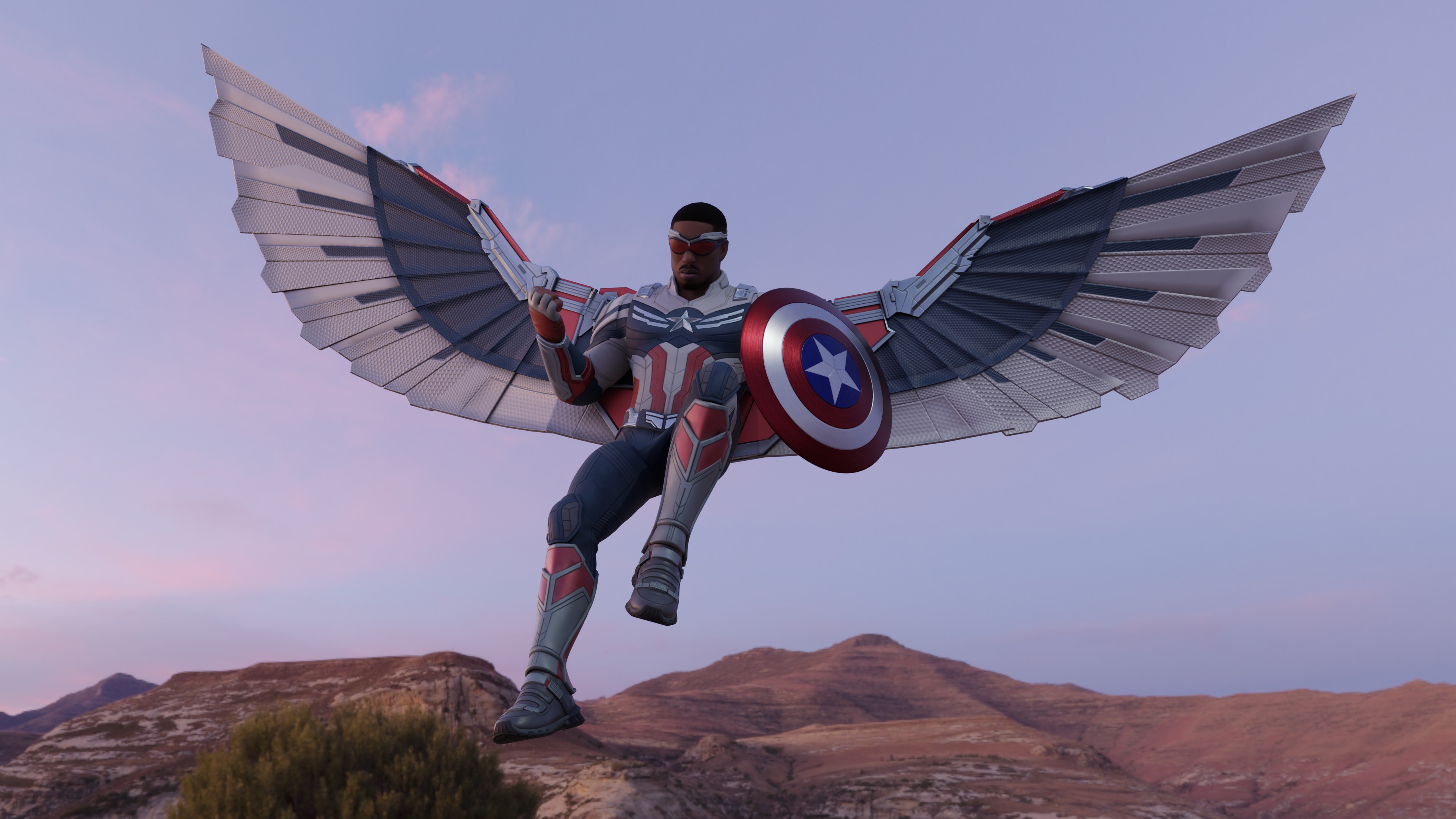 Captain America - Sam Wilson Low-poly 3D model_20