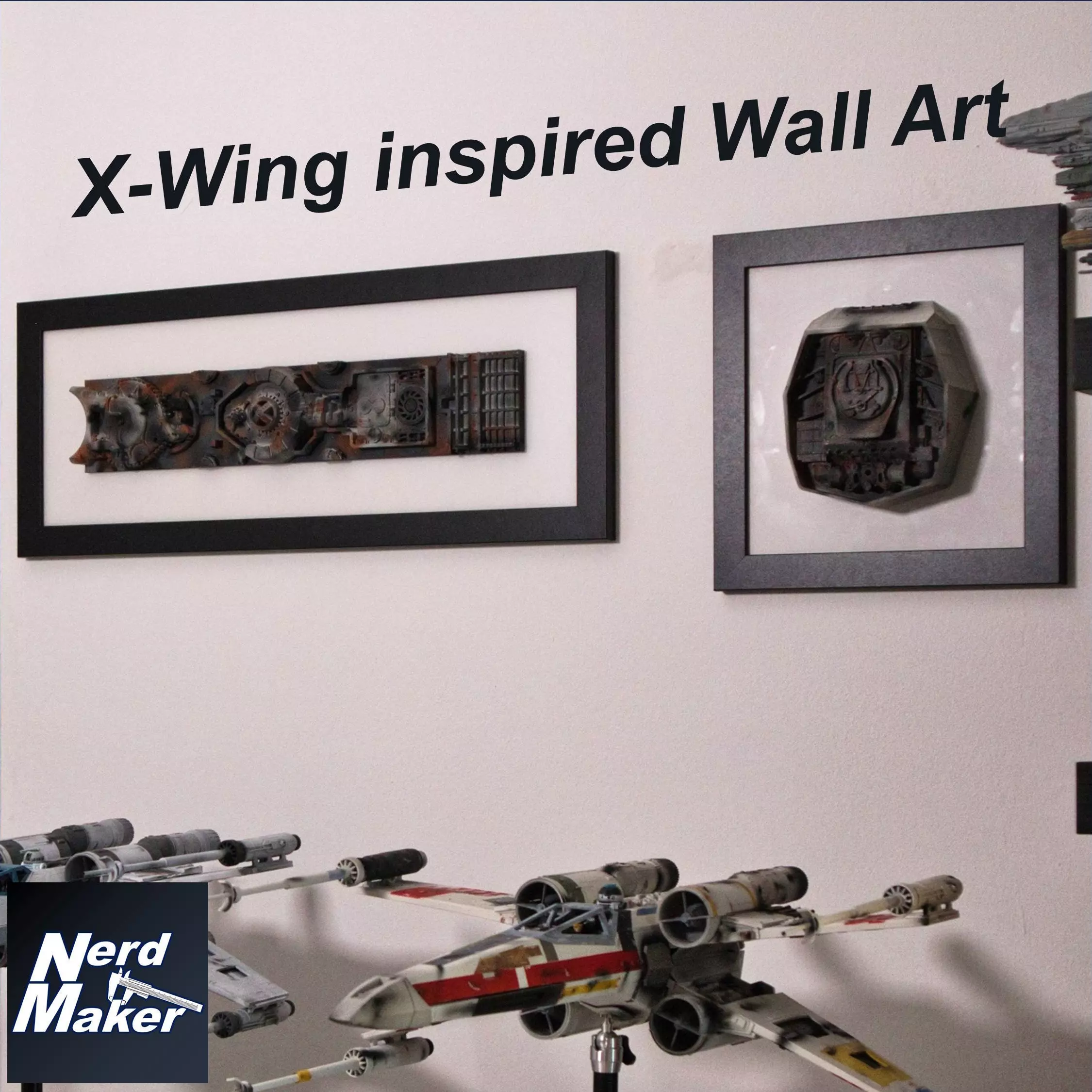 X-Wing Greebly Wall Art 3D print model_0