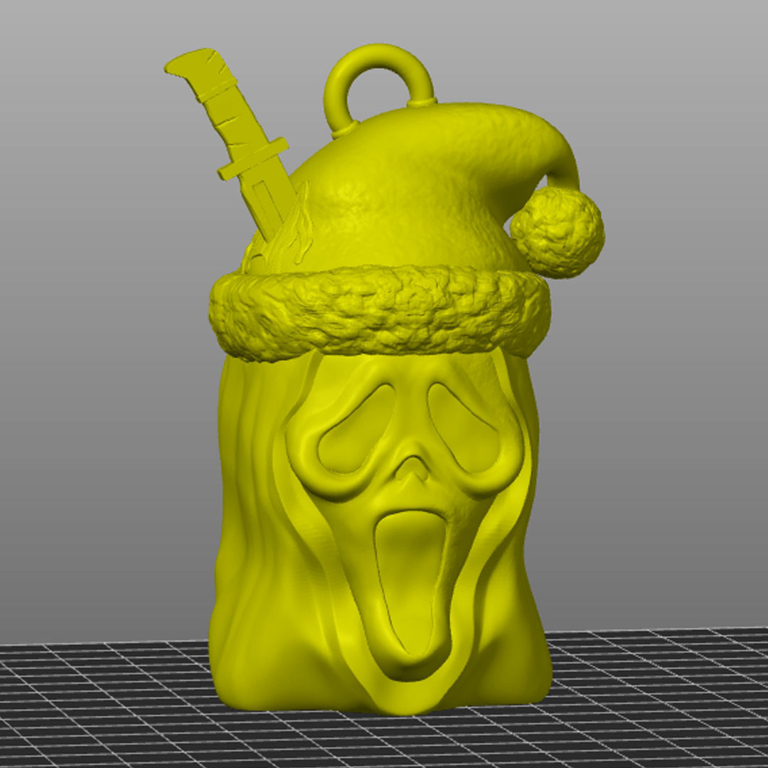 Xmas Horror Ornaments Scream Ghostface 3D model_2