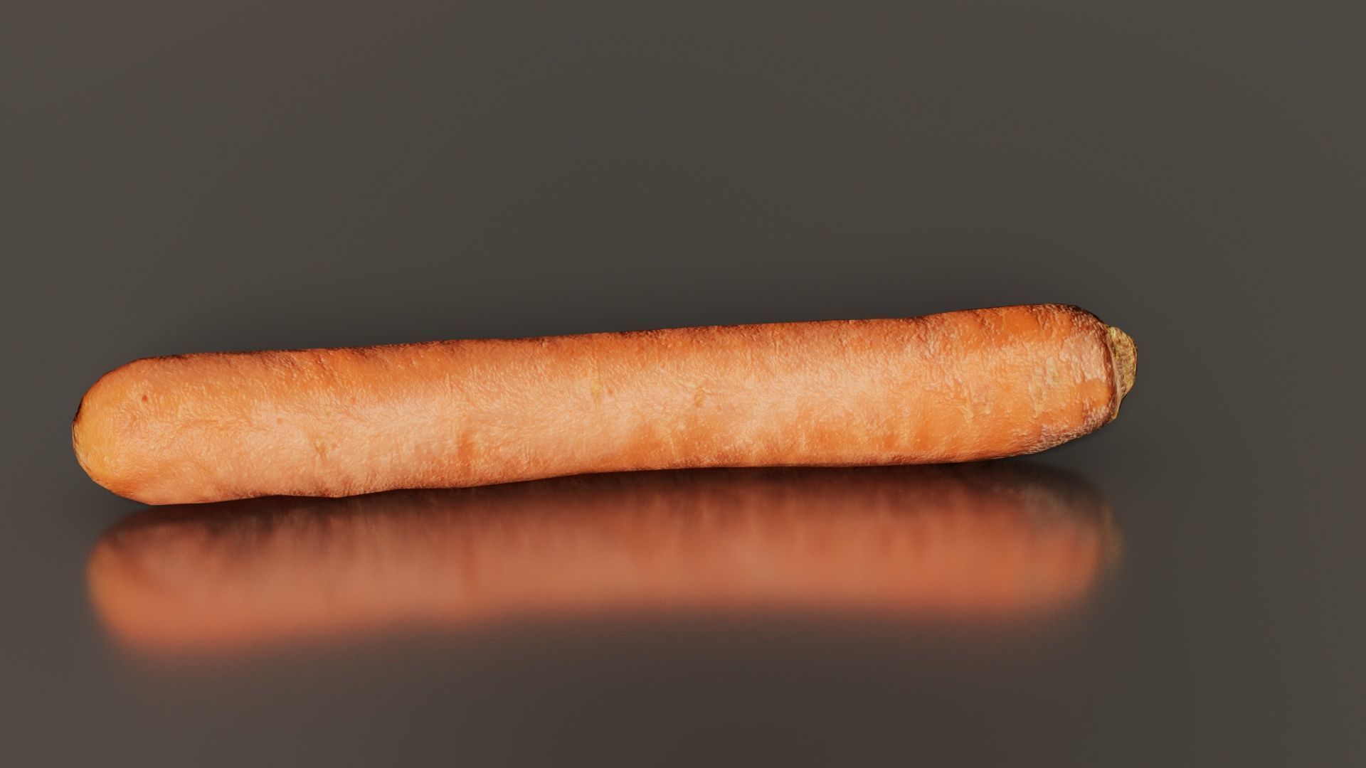 Carrot Low-poly 3D model_4