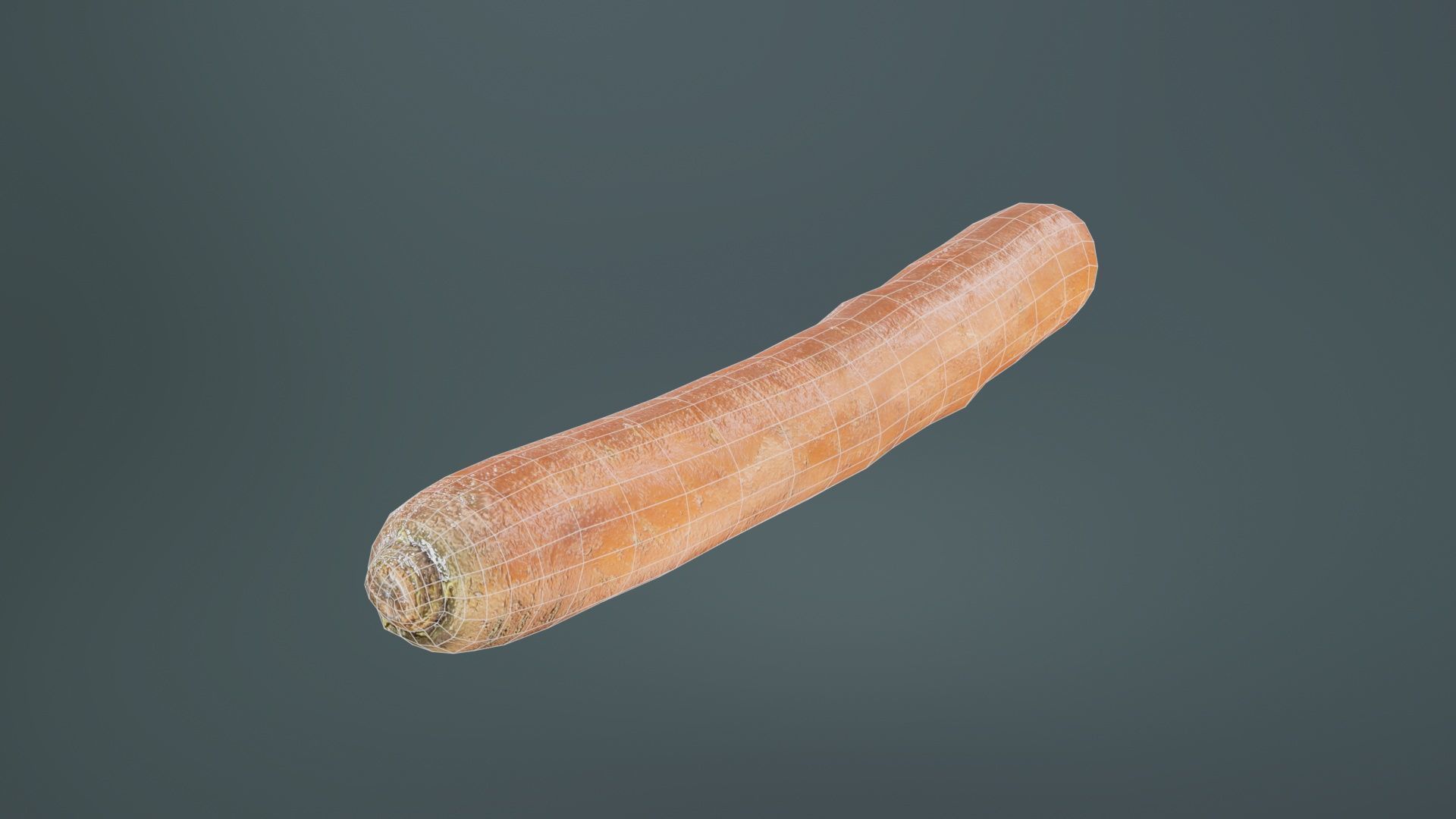 Carrot Low-poly 3D model_9