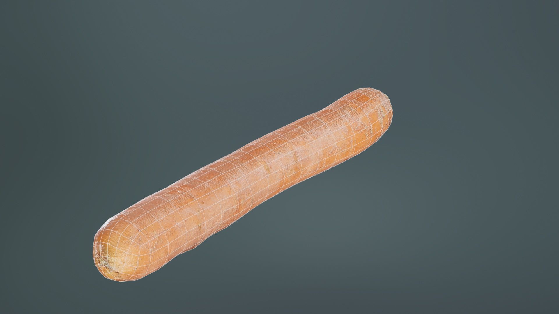 Carrot Low-poly 3D model_10