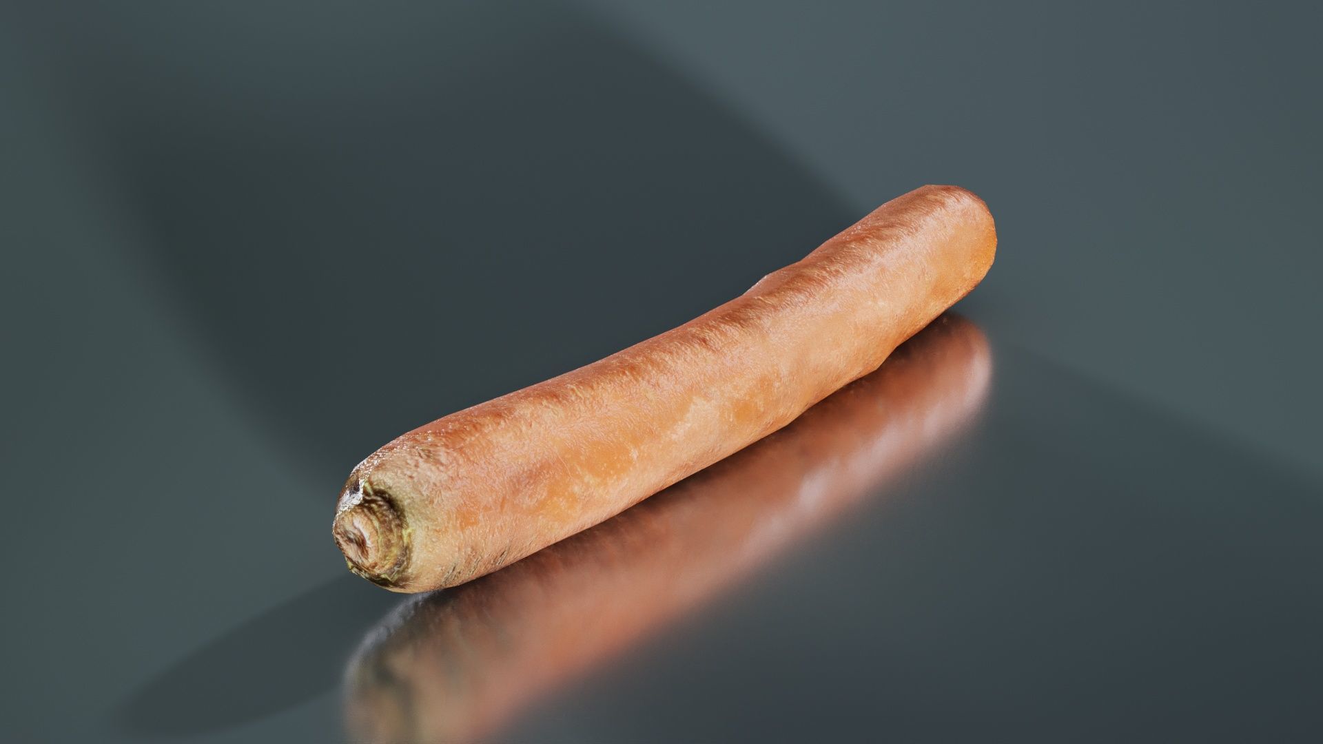 Carrot Low-poly 3D model_2