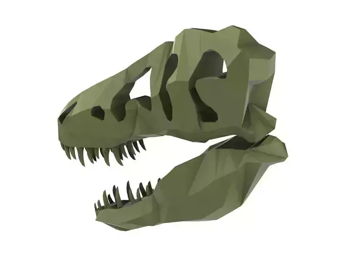 T-Rex Skull Low Poly 3D model